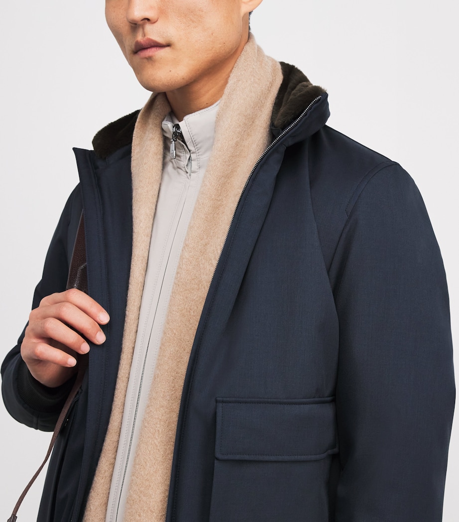 Wool Bomber Jacket 9200 BLUE Image 6