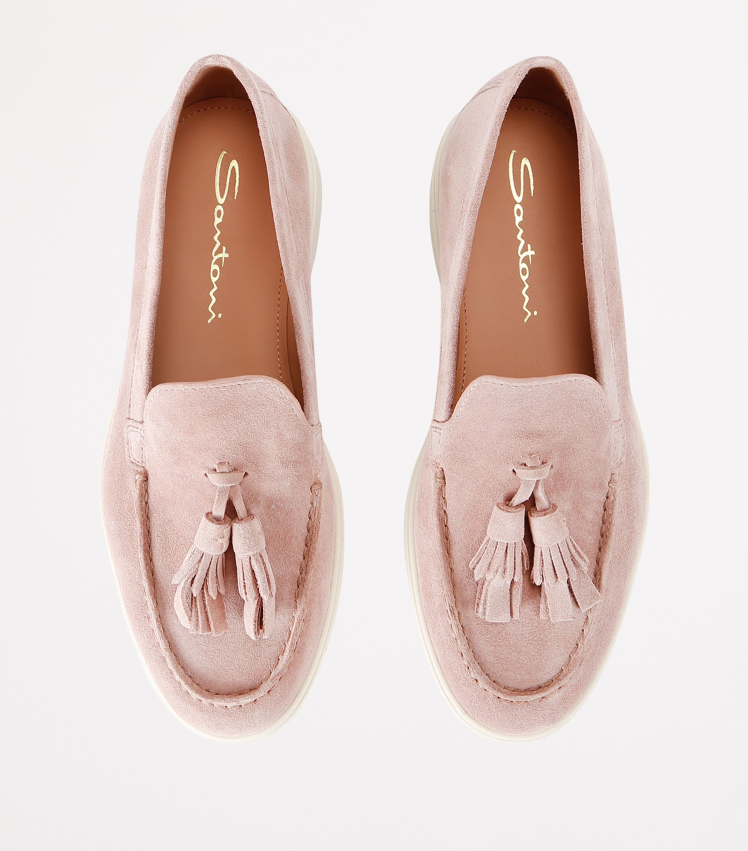 Suede Feudal Loafers PALE PINK Image 4
