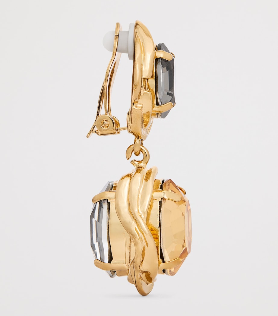Embellished Clip-On Earrings GOLD Image 3