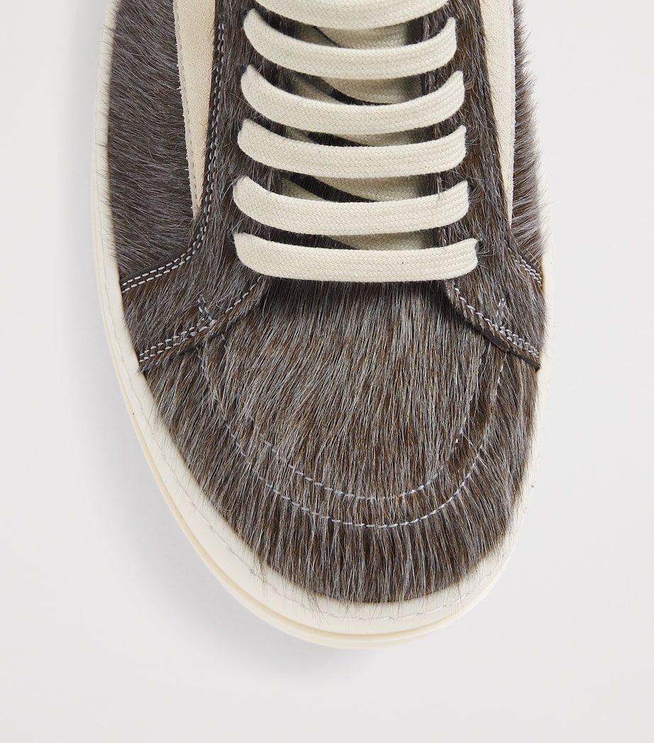 Pony  Hair Vintage Low-Top Sneakers INDIGO/MILK/MILK Image 5