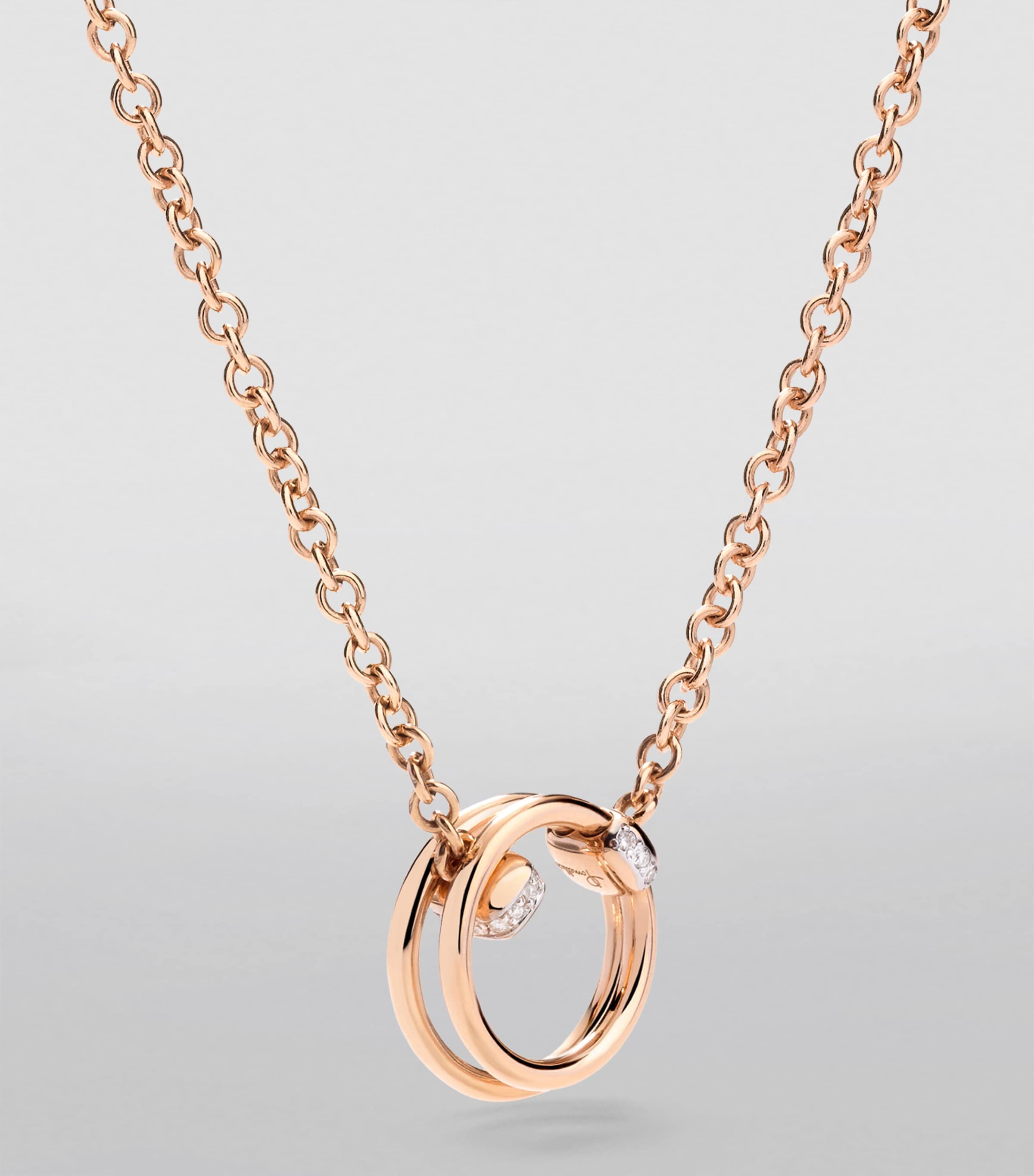 Rose Gold and Diamond Pomellato Together Necklace DB000 Image 3
