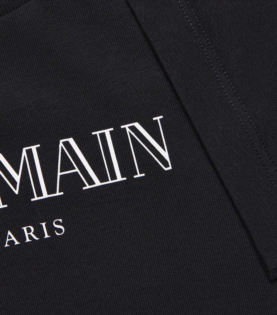 Balmain Kids Cotton Logo T-Shirt (6-14 Years) Black/white Image 3