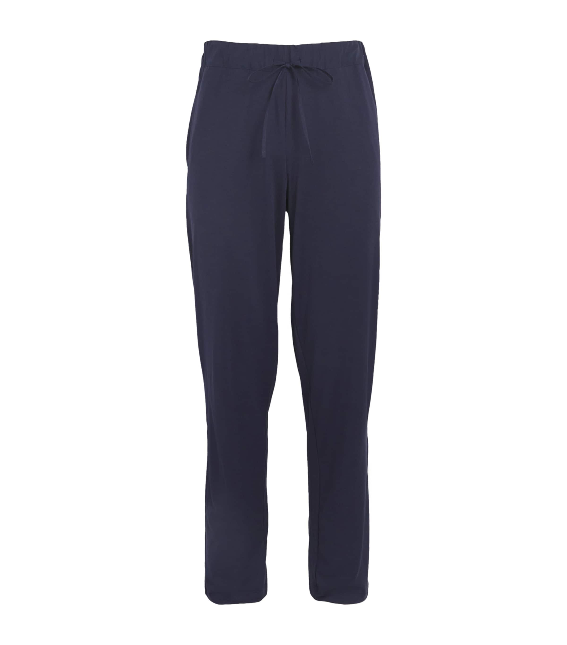 Hanro Relaxed-fit Straight-leg Stretch-woven Pyjama Bottoms In Navy