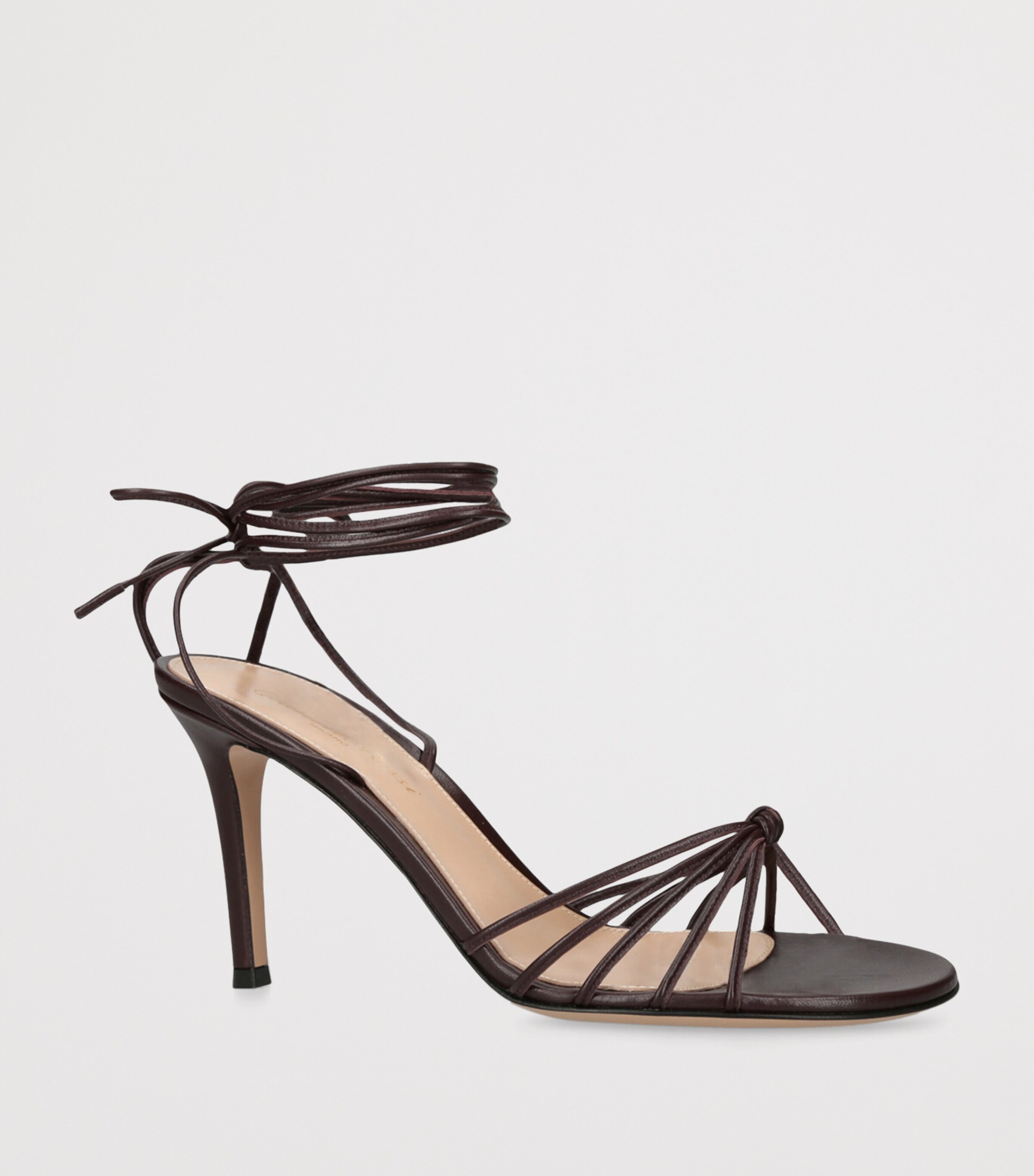 Gianvito Rossi Leather Gwyneth Sandals 80 Black Image 3