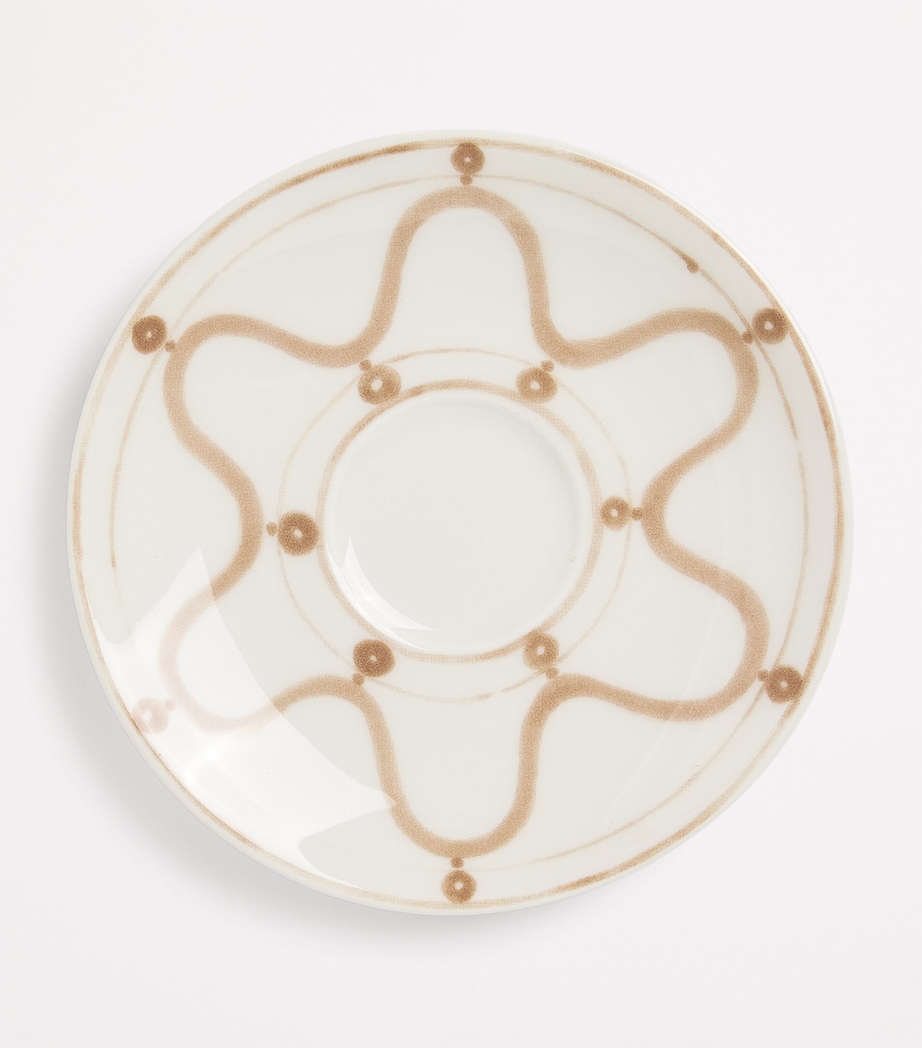 Porcelain Serenity Espresso Cup and Saucer BEIGE ON WHITE Image 2