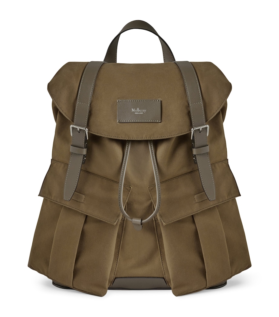 Waxed Cotton Heritage Backpack DARK MOSS Image 1