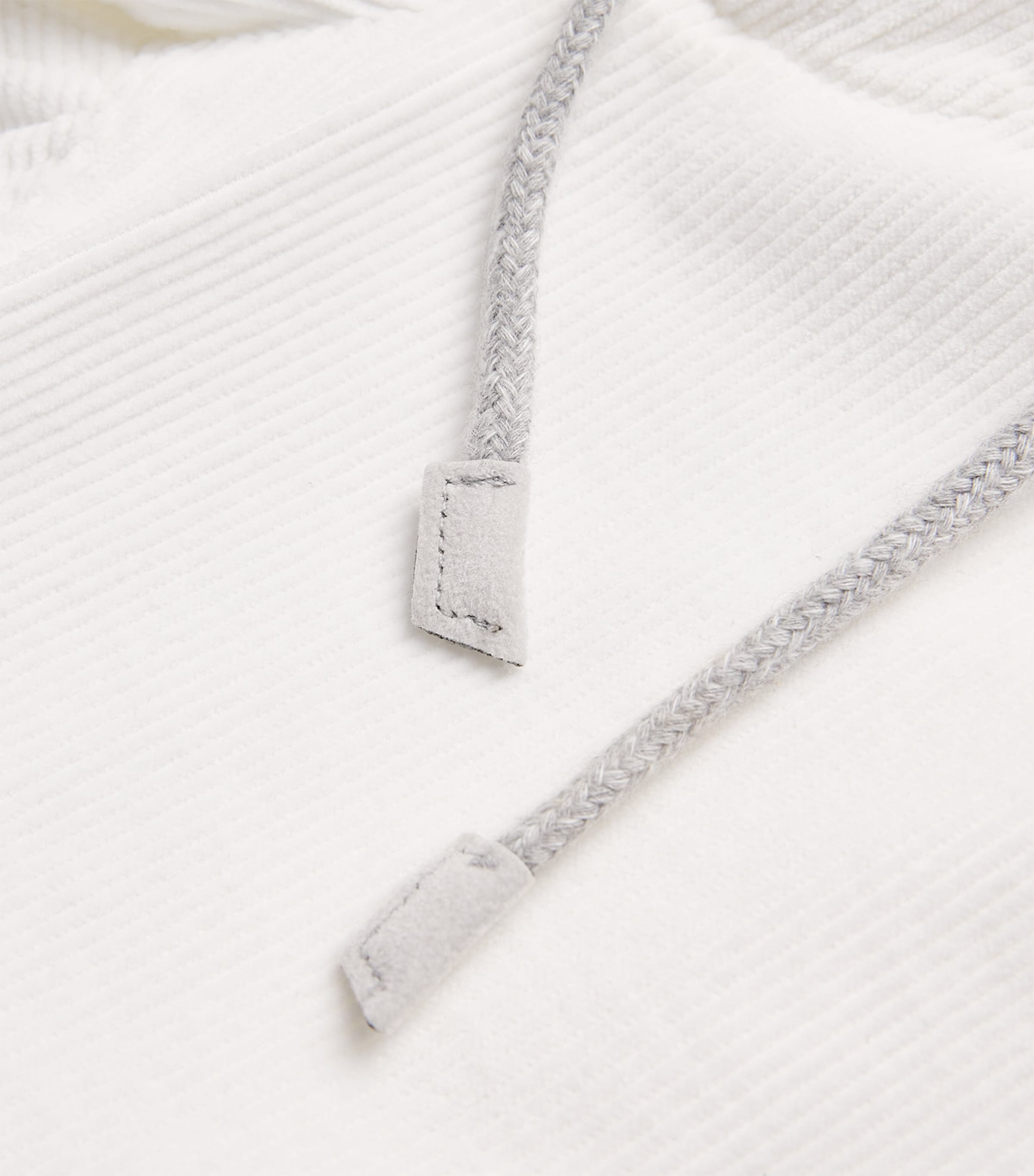 Corduroy Drawstring Straight Trousers BIANCO Image 5