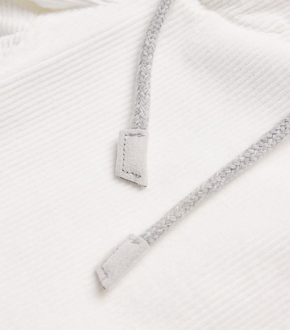 Corduroy Drawstring Straight Trousers BIANCO Image 5