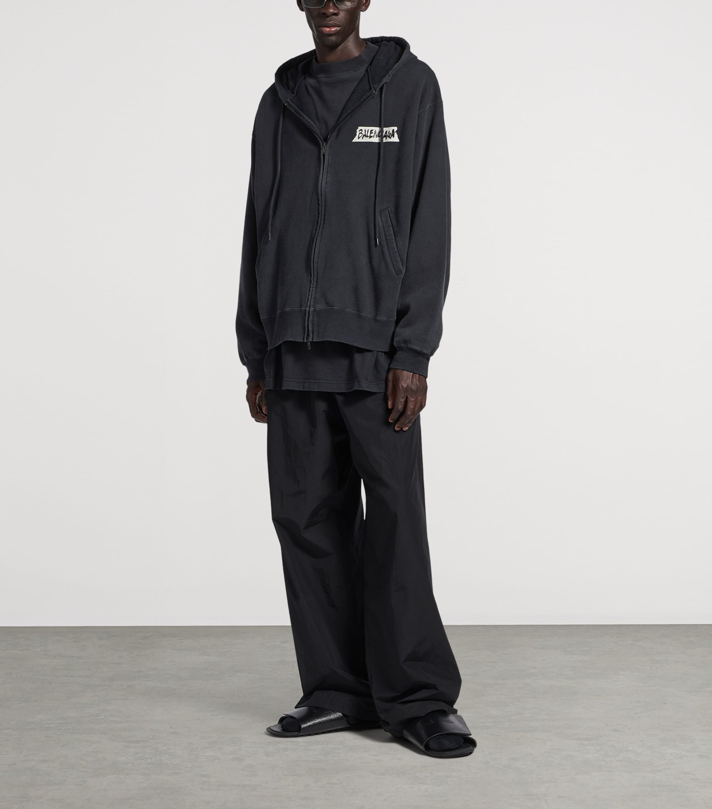 Cotton Masking Tape Logo Hoodie 1041 Image 2