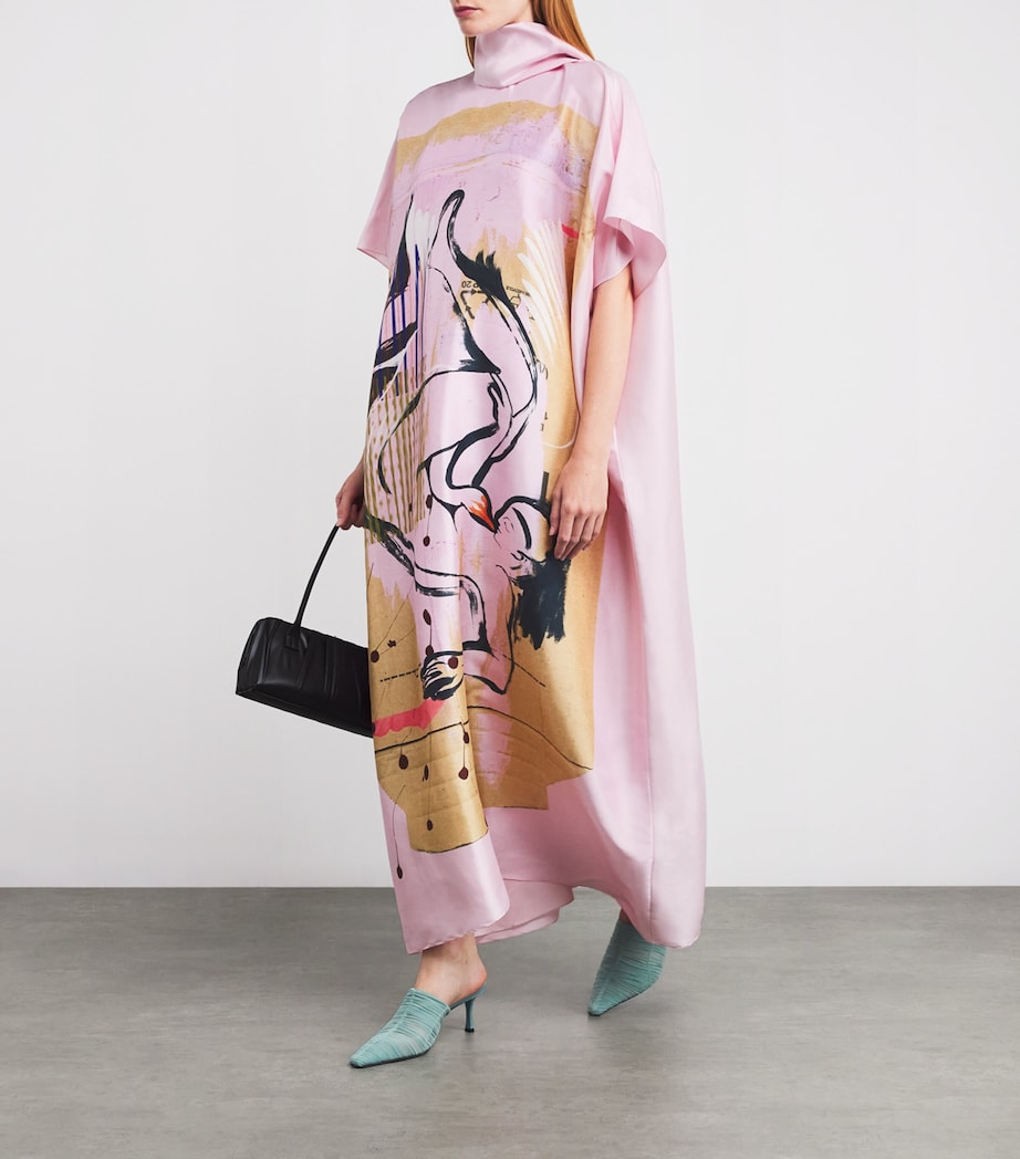 Silk Oshsone Midi Dress DAMASK Image 2