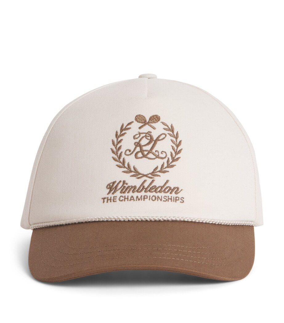 Ralph Lauren Purple Label x Wimbledon Silk Baseball Cap Cream Image 1