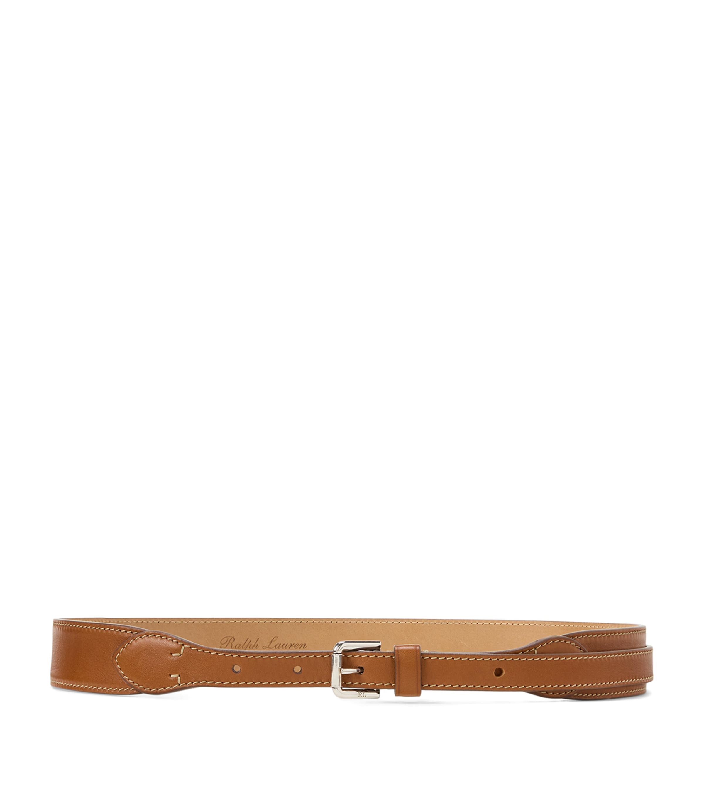 Ralph Lauren Collection Leather Belt Rl Gold Image 1