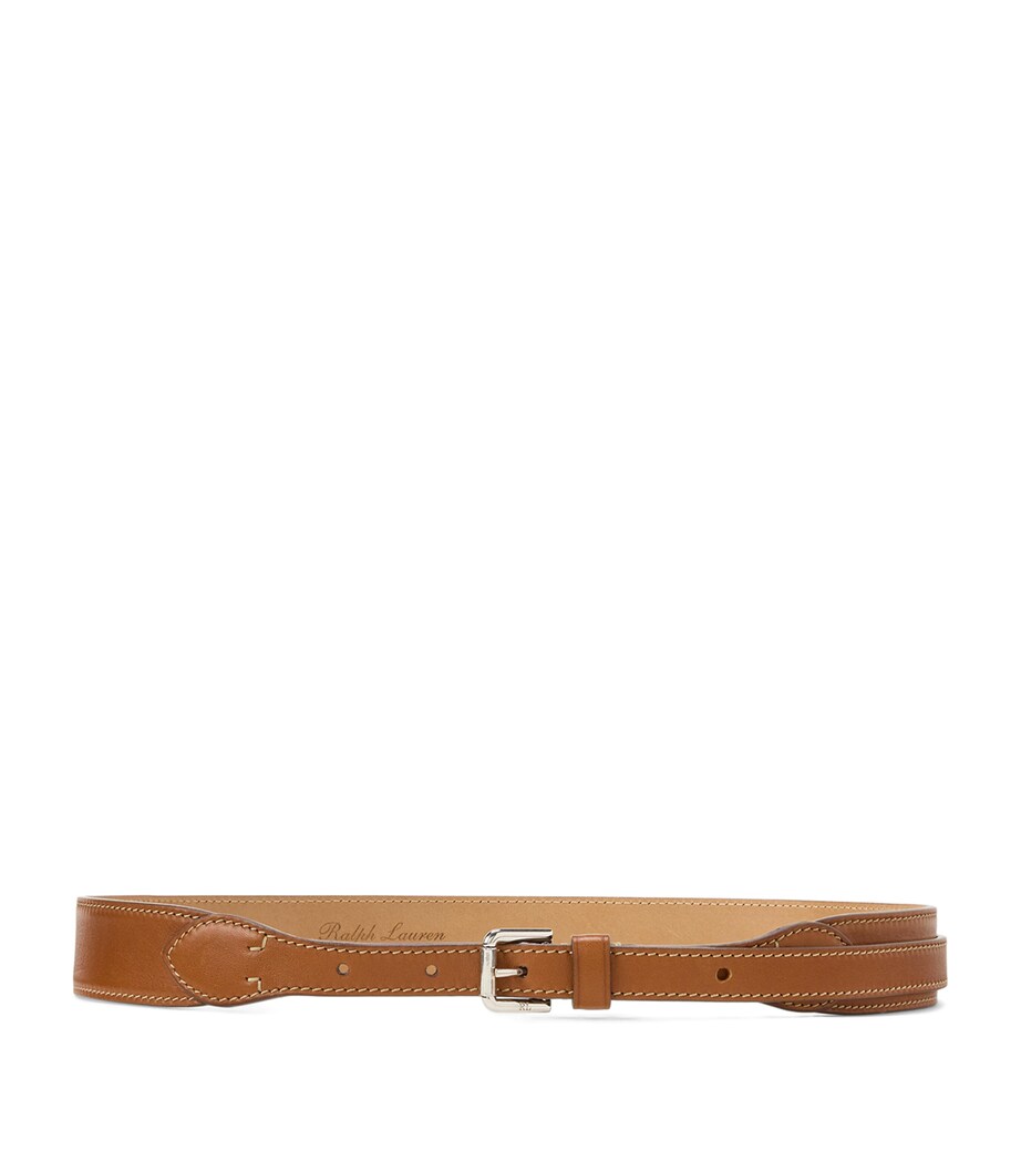 Ralph Lauren Collection Leather Belt Rl Gold Image 1