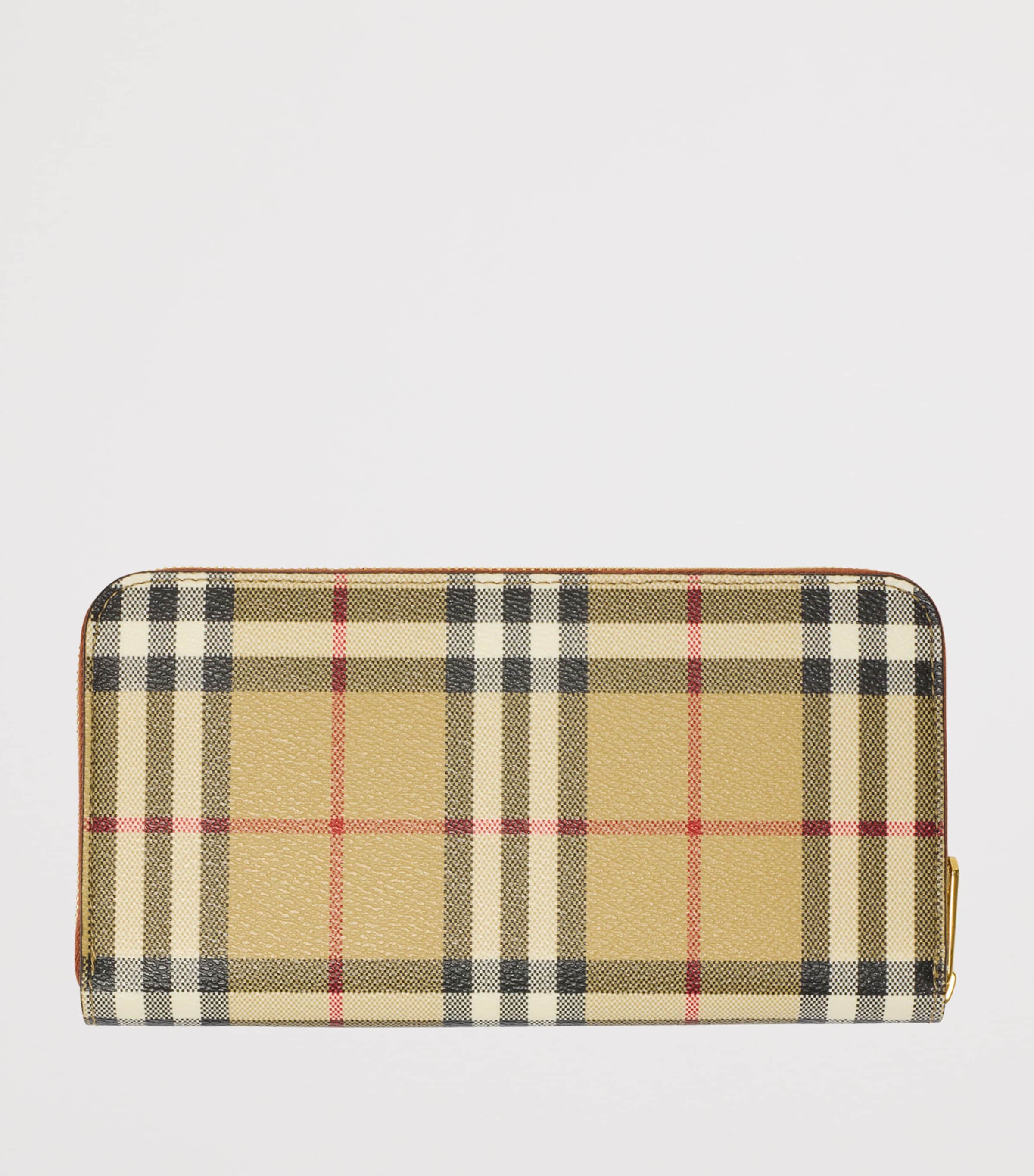 Check Zip Wallet VNTG CHK/BRIAR BROWN Image 2