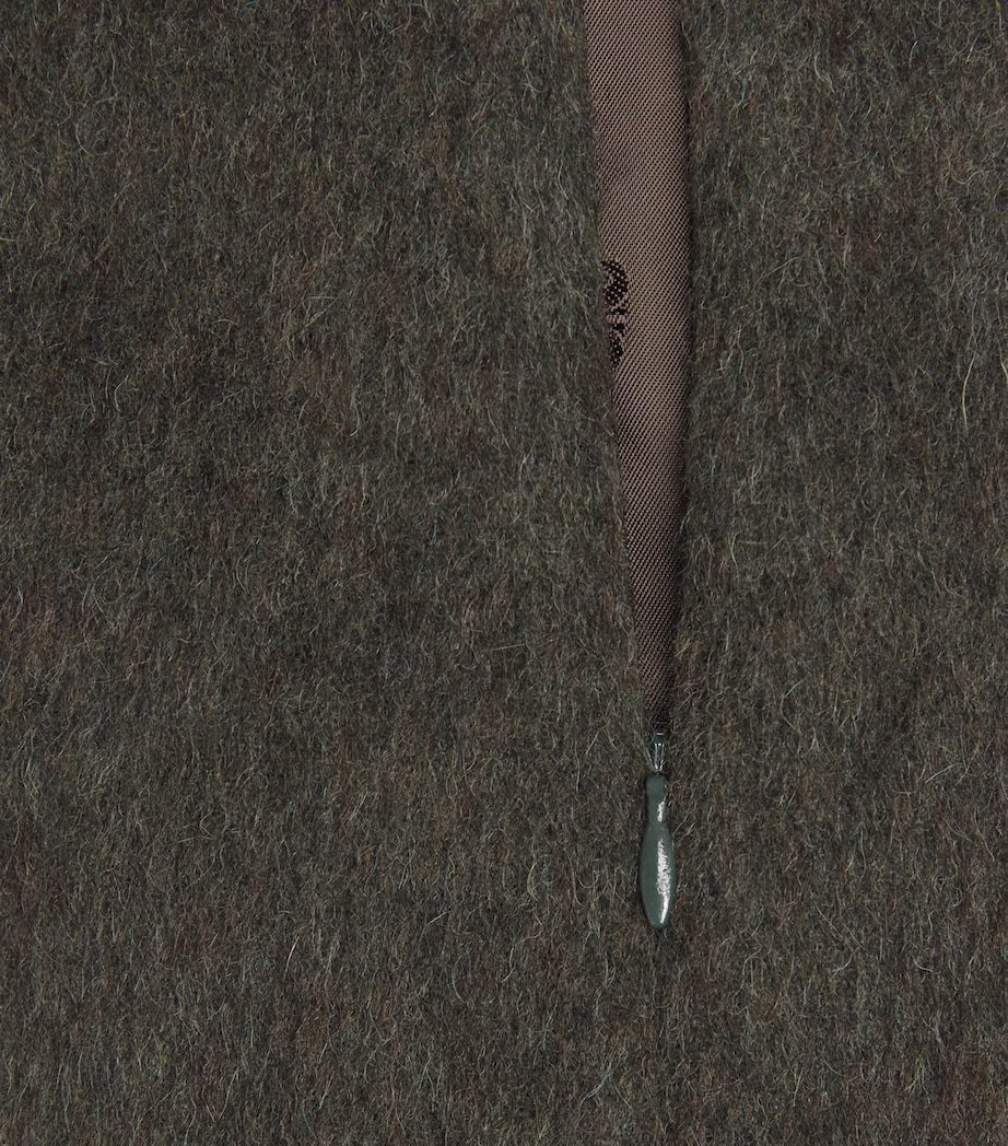 Mohair-Wool-Blend Coci Mini Skirt V005 DARK GREEN Image 5