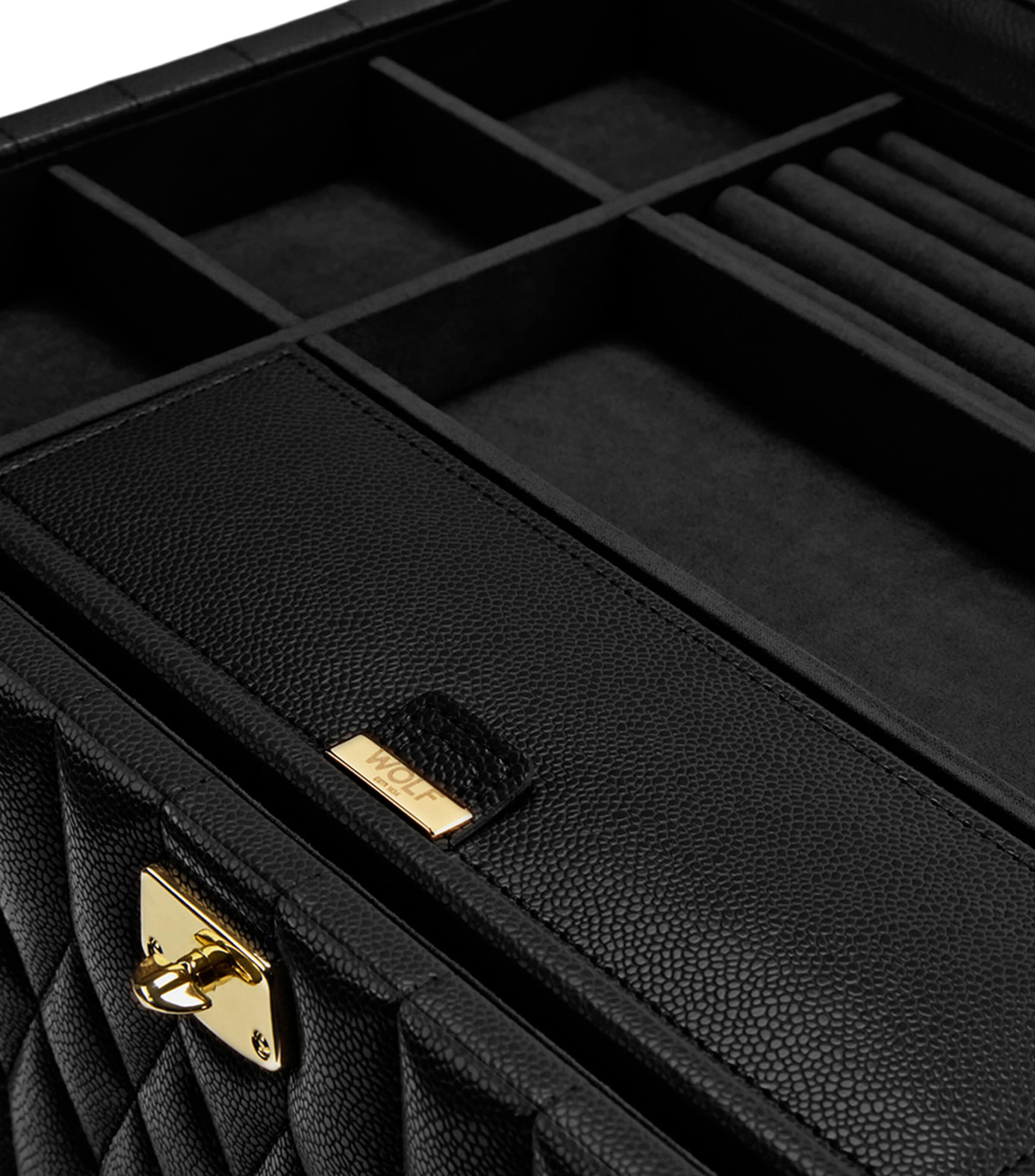 WOLF Extra-Large Lauren Jewellery Box Black Image 5
