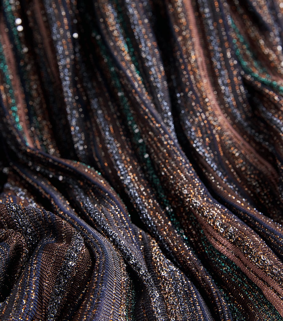Missoni Womens Sequin-Embellished Stripe Maxi Skirt Drk Brown Tone Image 6