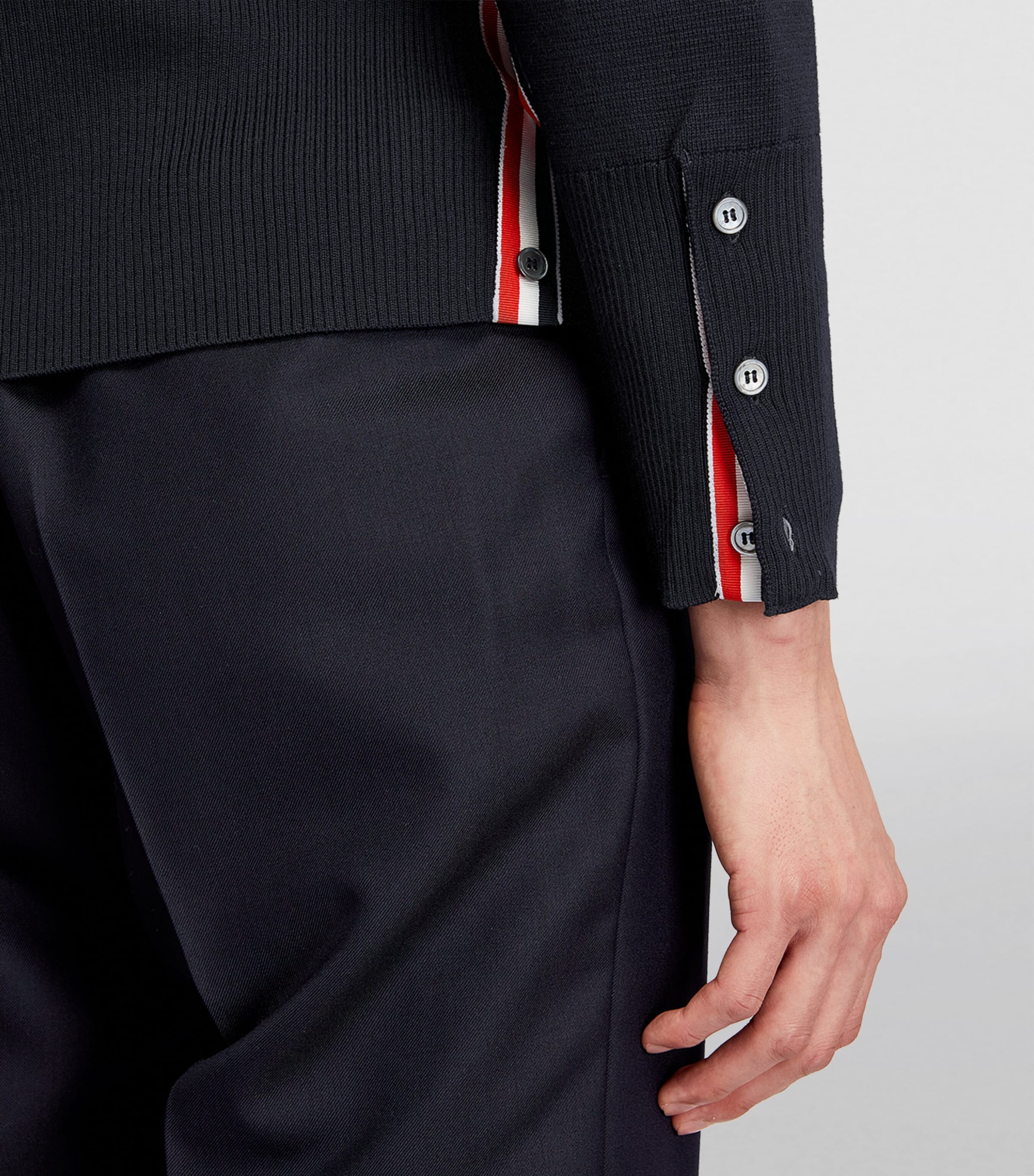 Merino Wool Cardigan NAVY Image 6