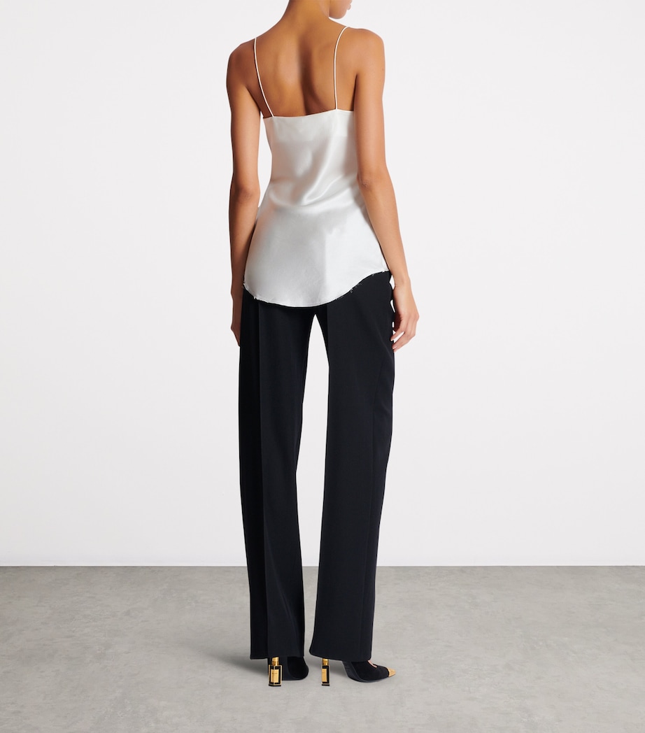 Silk Draped Top 0FA BLANC Image 3