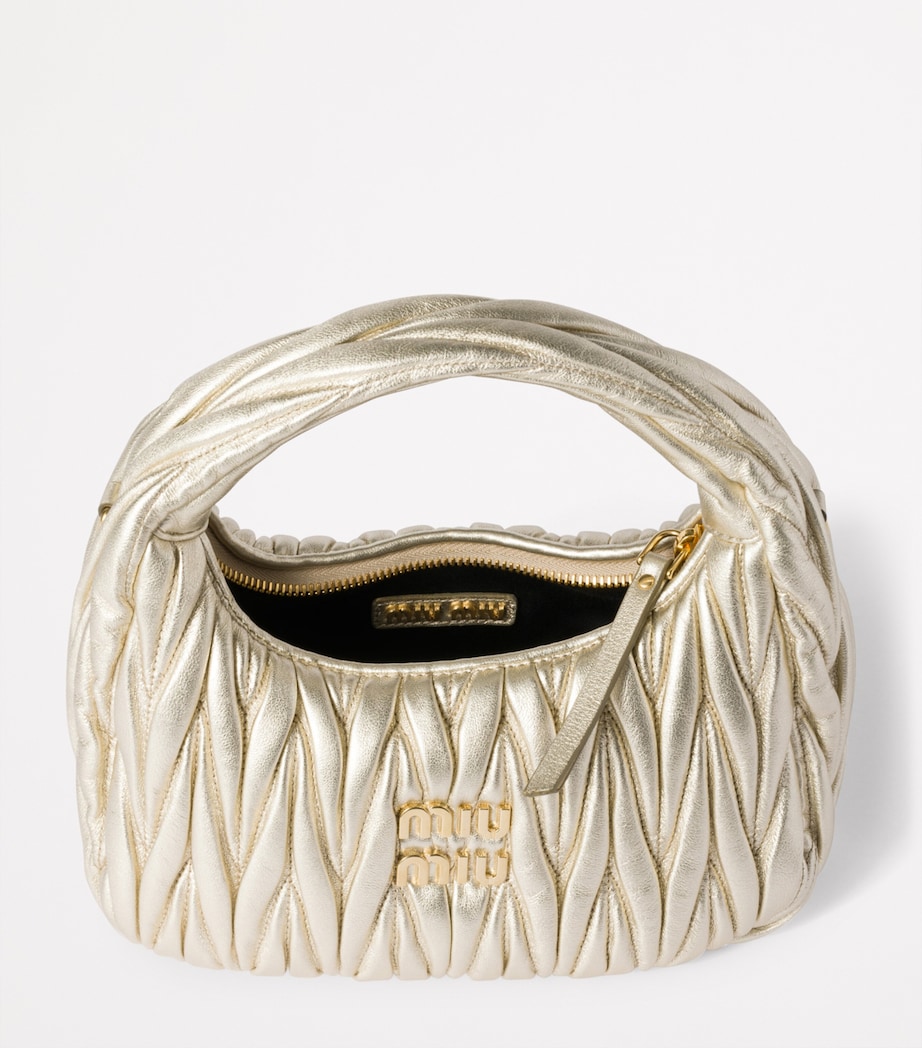 Matelassé Leather Wander Top-Handle Bag F0846 Image 4