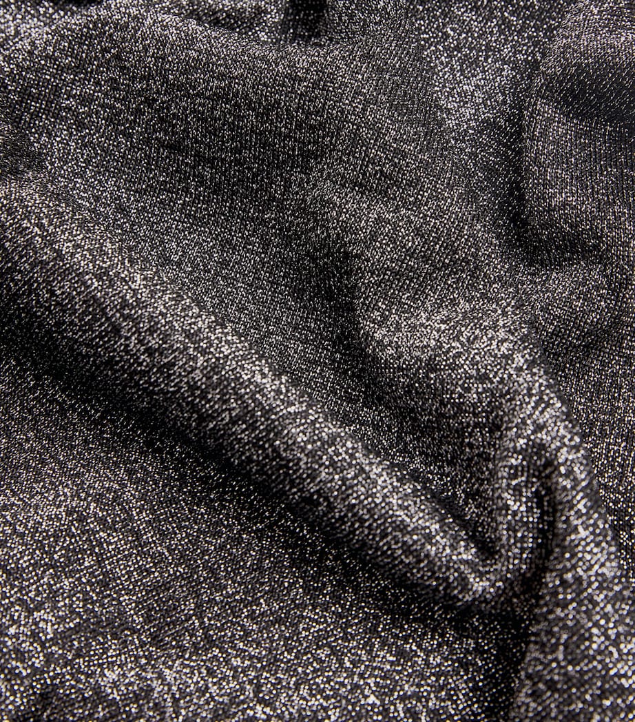 Knitted Metallic T-Shirt L905D SILVER TONES Image 5