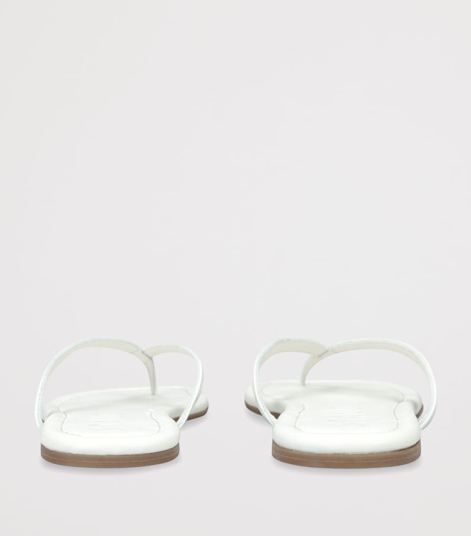 STAUD Leather Freja Flip Flops White Image 2