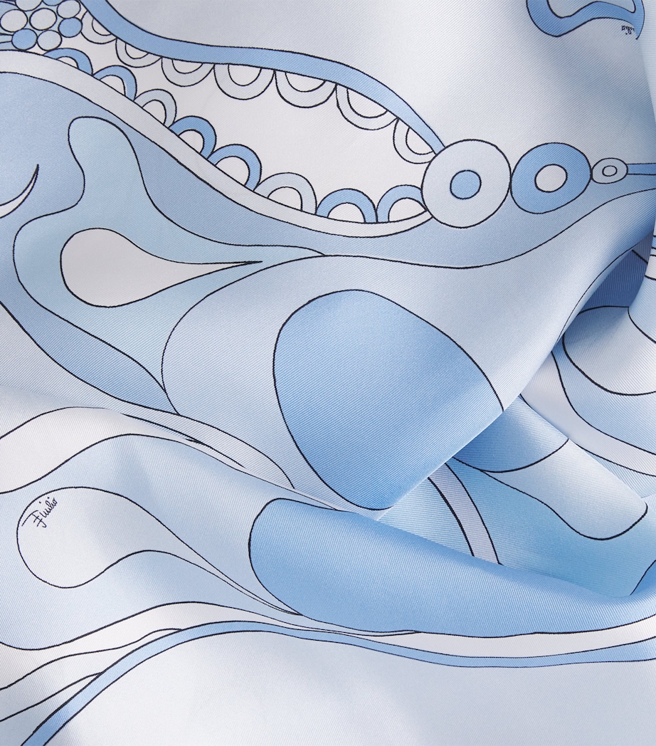 PUCCI Womens Silk Orchidee Cape Maxi Dress Pale Image 6