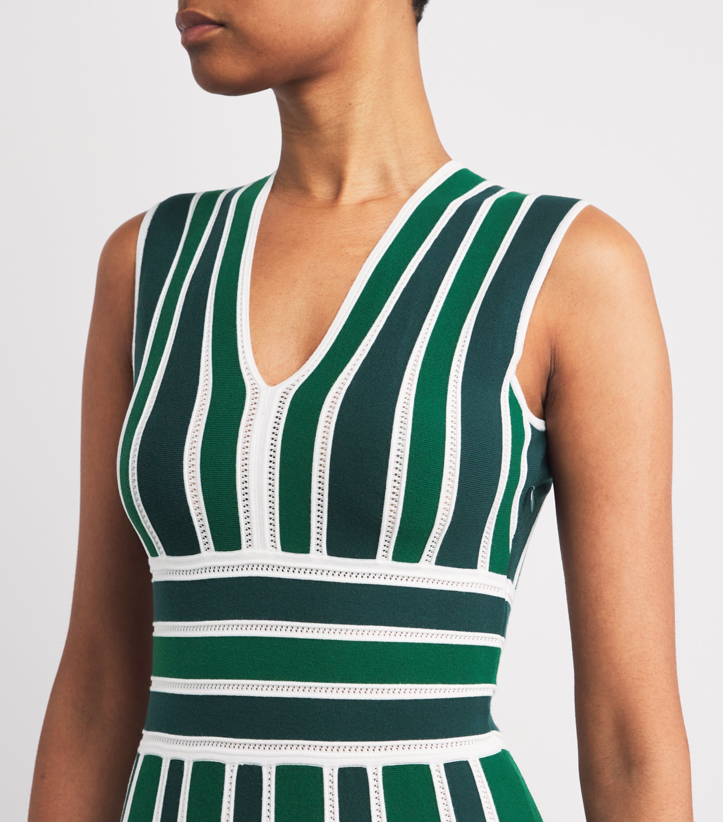 Max Mara Stripe Tallone Knitted Midi Dress | Harrods HK
