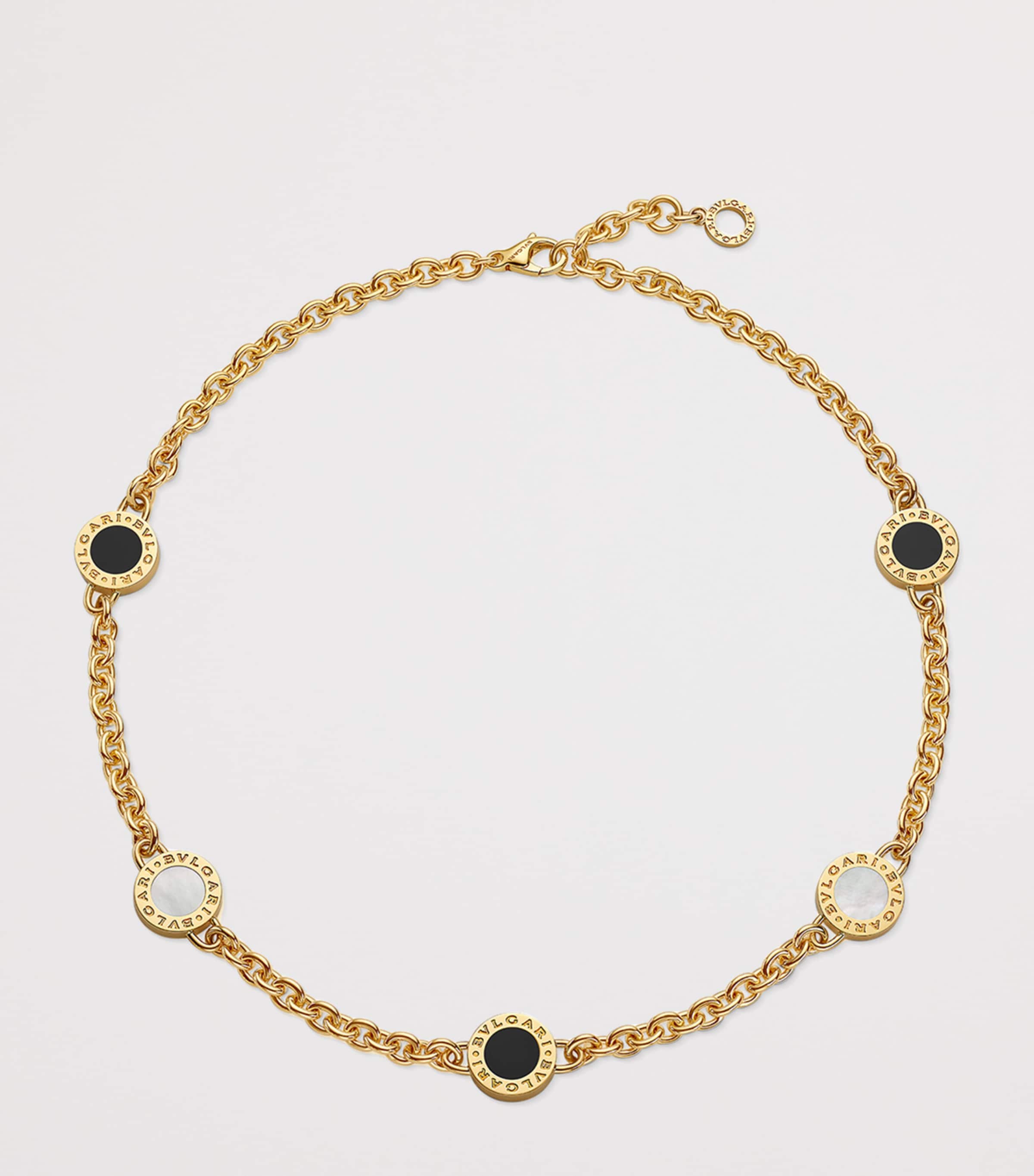 Yellow Gold, Mother-of-Pearl and Onyx Bvlgari Bvlgari Necklace YELLOW GOLD Image 4