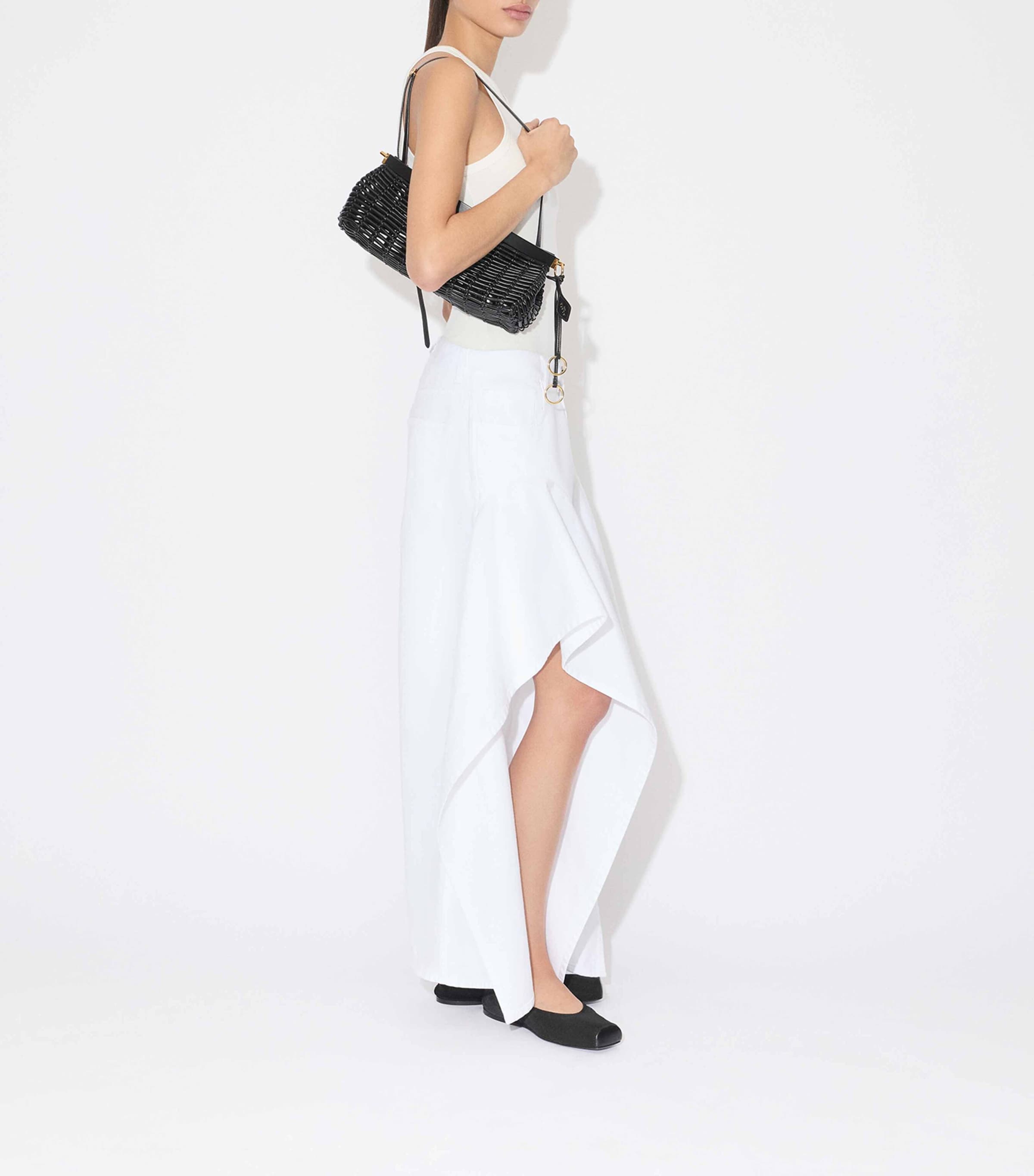 Ruffled Split Jeans BLANC Image 4