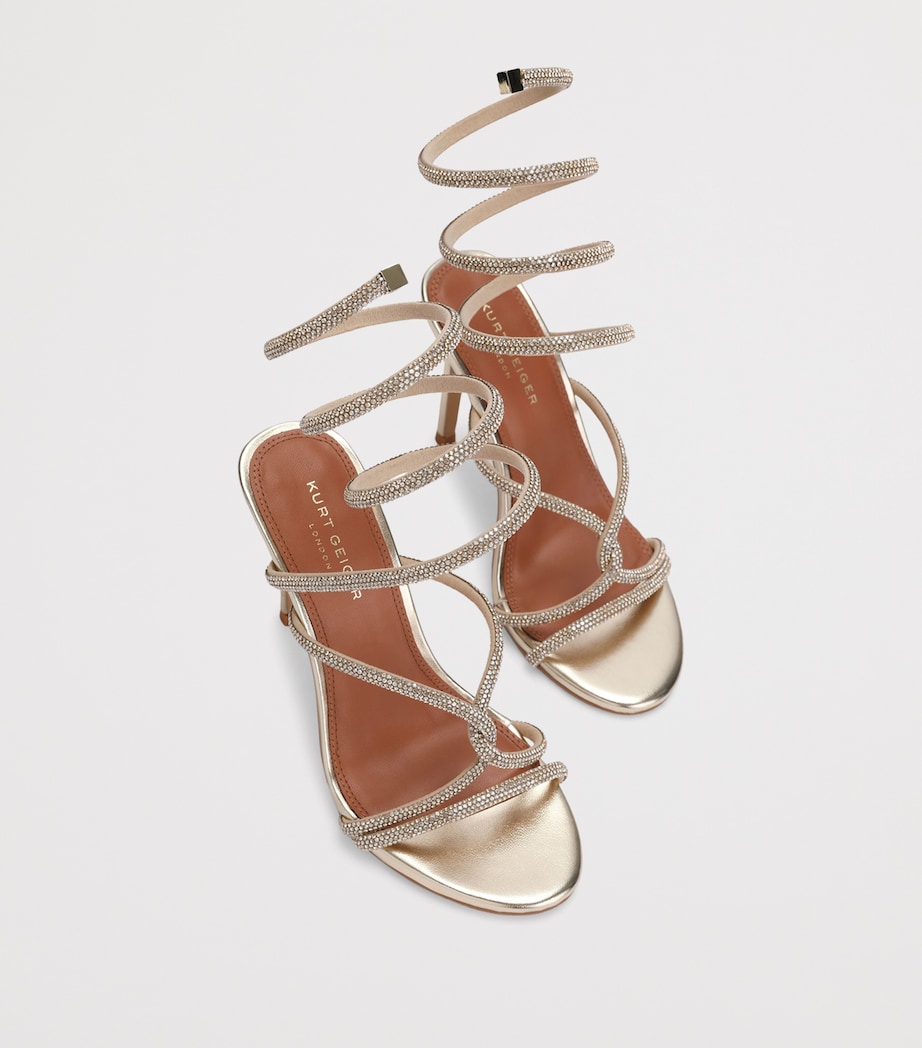 Kurt Geiger London Embellished Spiral Sandals 90 Gold Image 4
