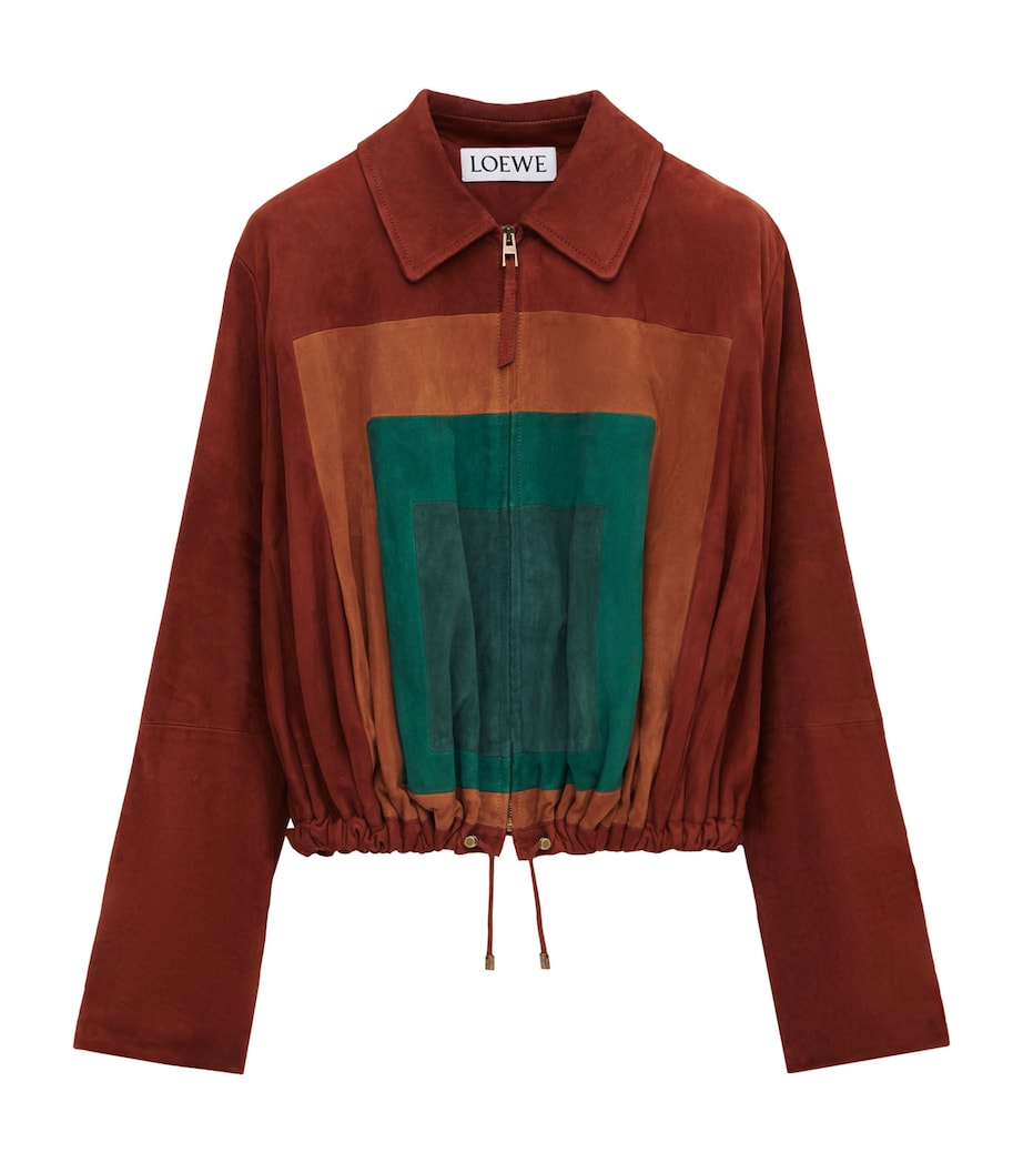 Suede Balloon Shirt Jacket BROWN/DARK GREEN Image 1