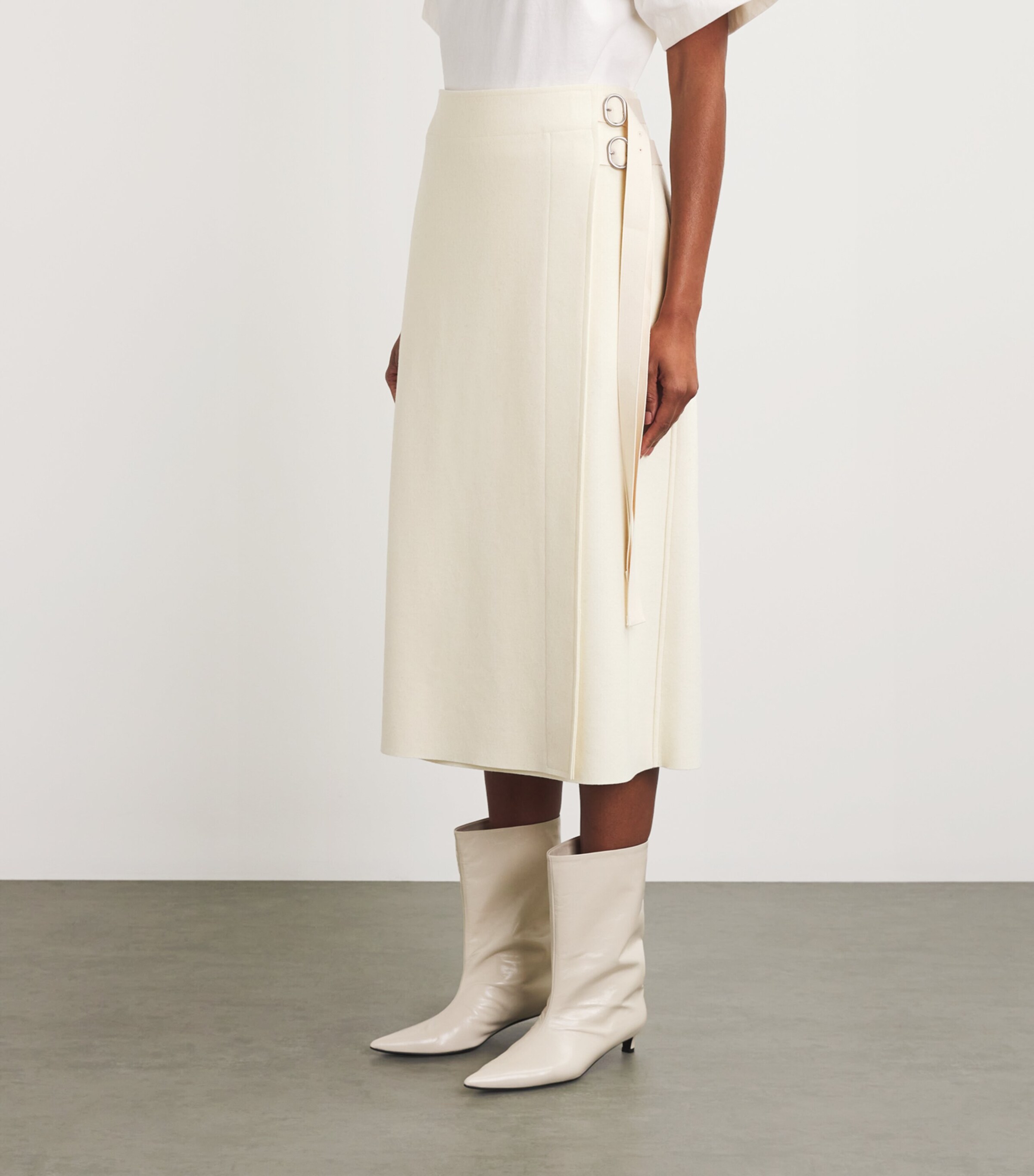 ☆関税込み☆【JIL SANDER】Wool-blend wrap skirt Jil Sander Wool-blend wrap skirt Jil Sander