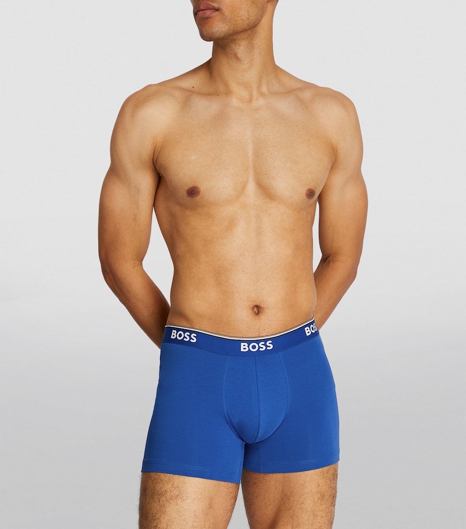 Stretch-Cotton Logo Trunks (Pack of 3) 487/BLUE MULTI Image 2