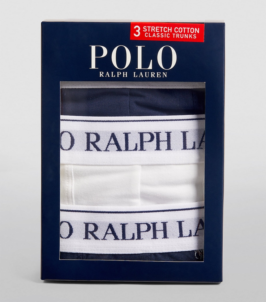 Stretch-Cotton Classic Trunks (Pack of 3) NAVY/WHT/NAVY AOPP Image 4