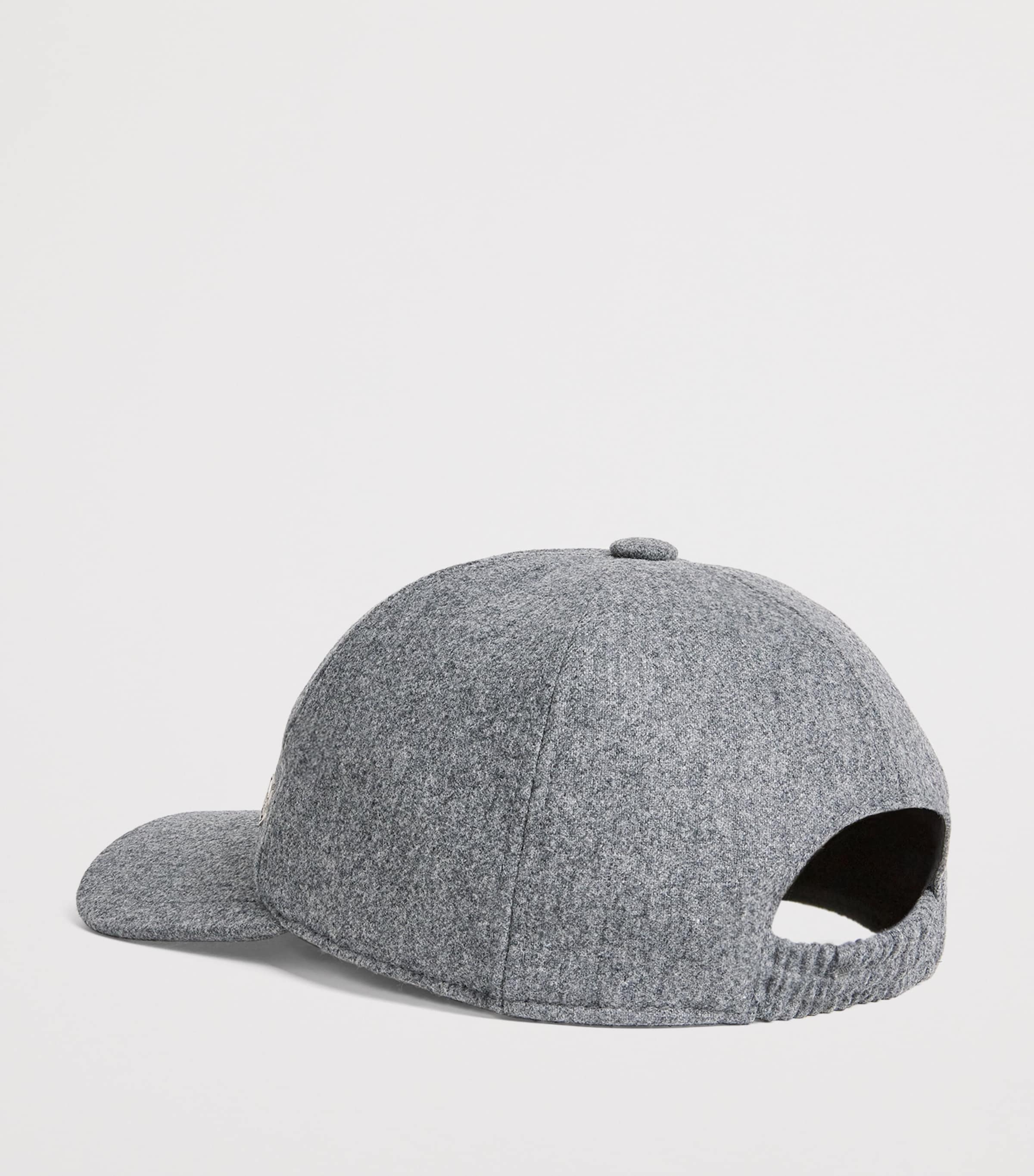 Virgin Wool Shield Baseball Cap 016 GREY MELANGE Image 3