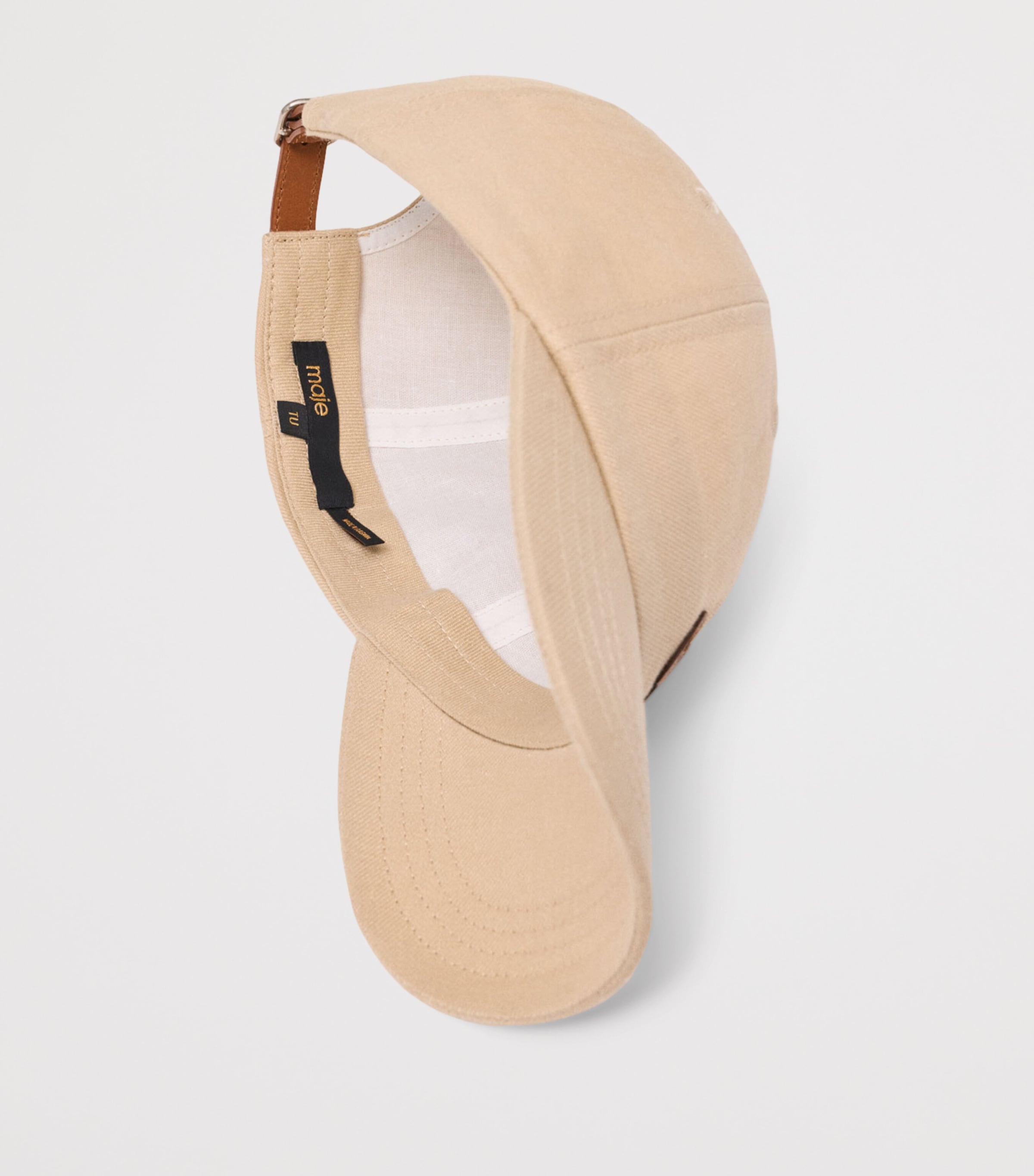 Maje Logo Baseball Cap Beige Image 6