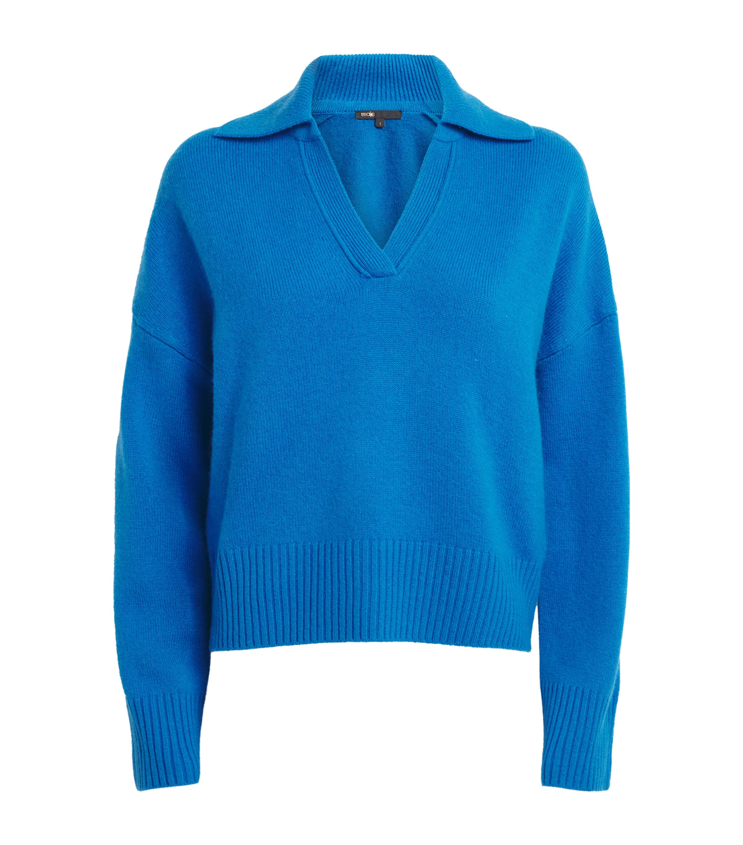 Maje Wool-blend Sweater In Blue