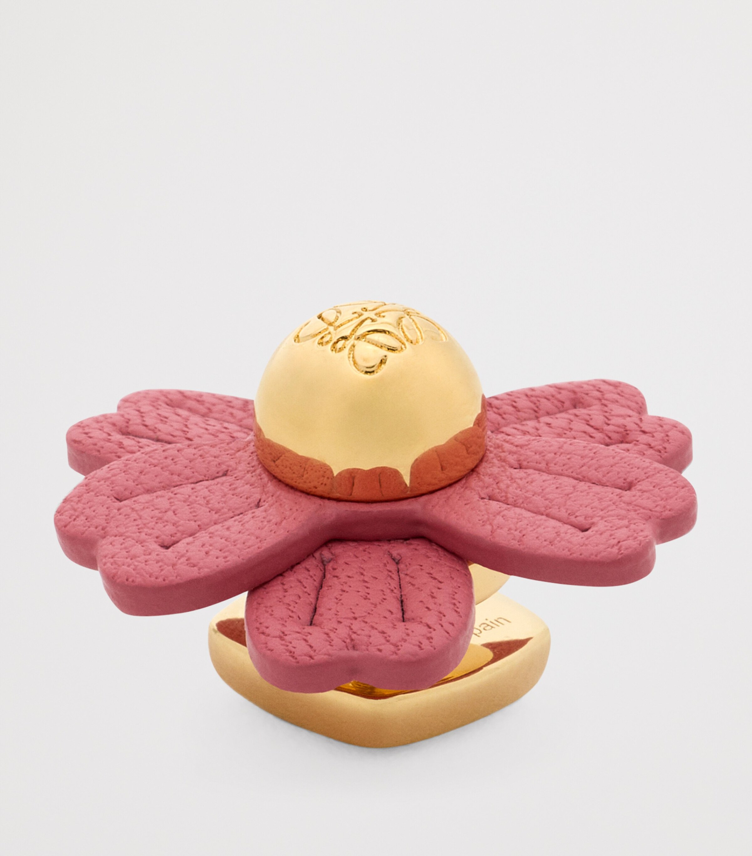 LOEWE x Paula's Ibiza Leather-Trim Flower Pin Pink Image 2