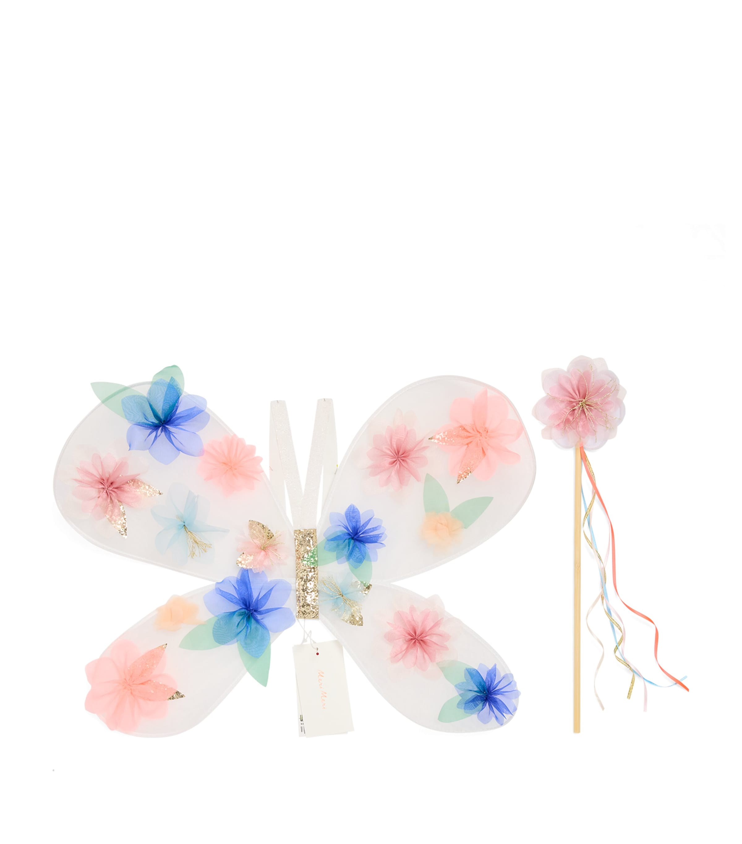 Meri Meri Organza Flowers Wings and Wand Set | Toys | Kids' Costumes | Designers | Meri Meri