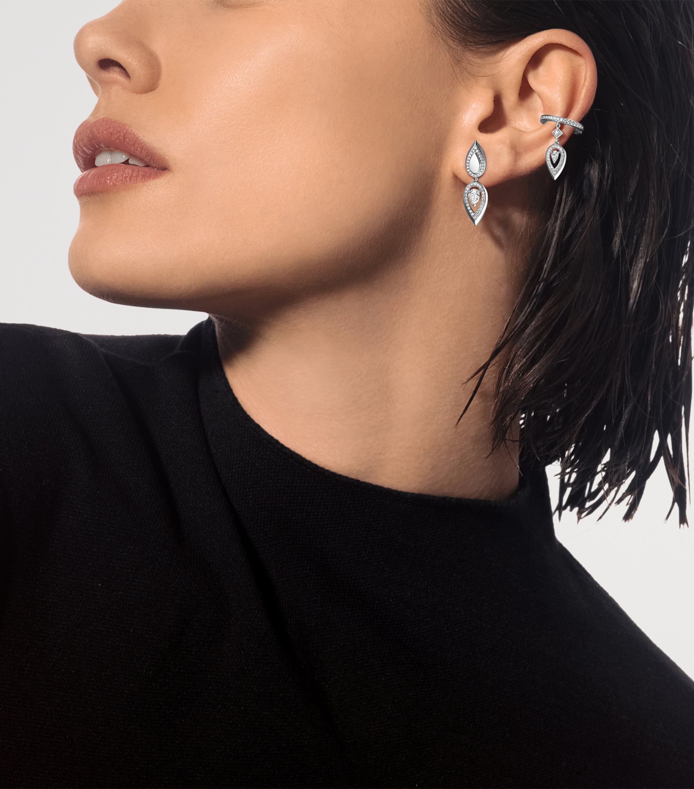 Messika White Gold and Diamond Fiery Single Clip Earring White Gold Image 2