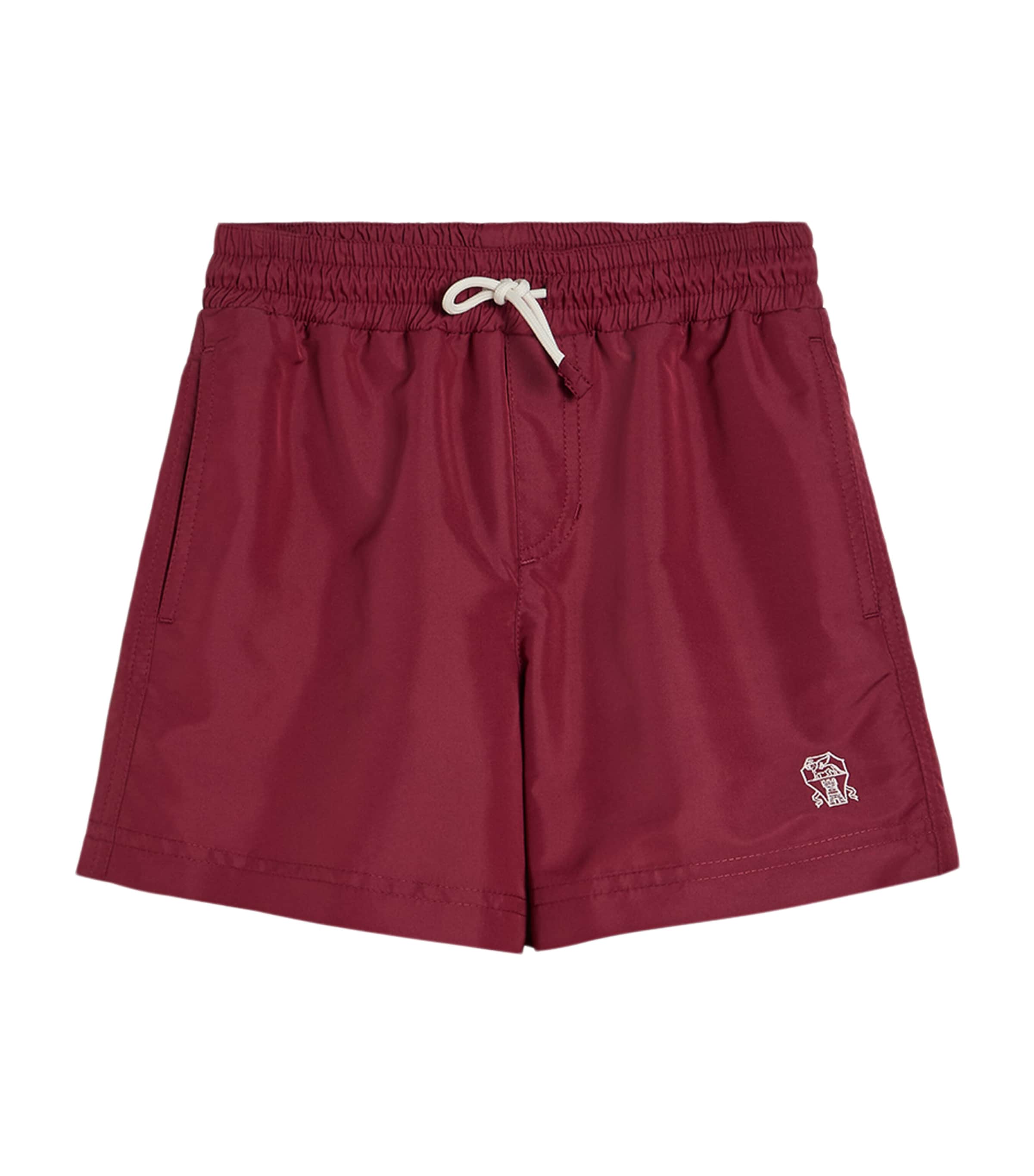 Brunello Cucinelli Kids Logo Print Swim Shorts Image 1