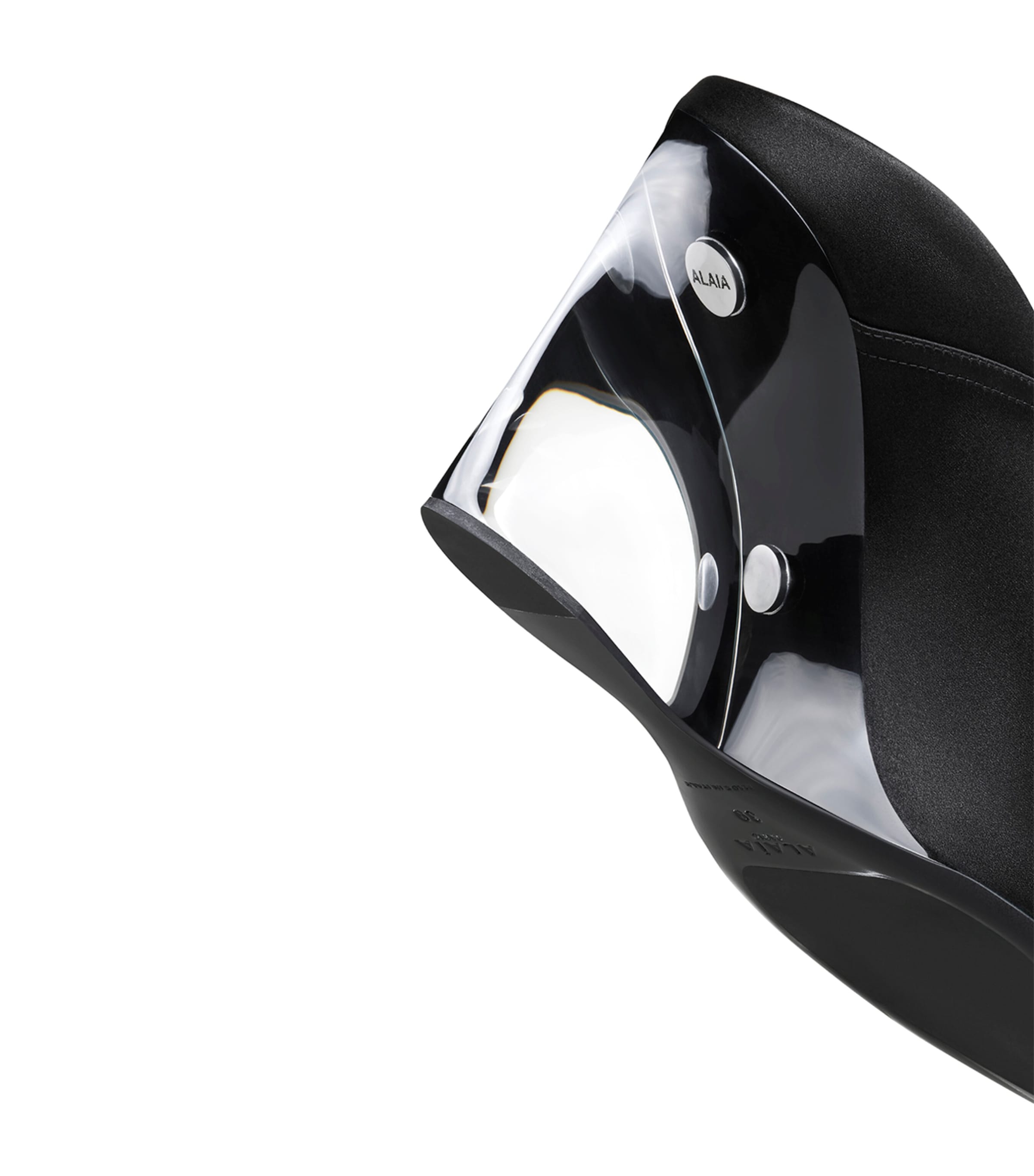 Alaïa Satin Invisible Wedge Mules 90 Noir Image 4