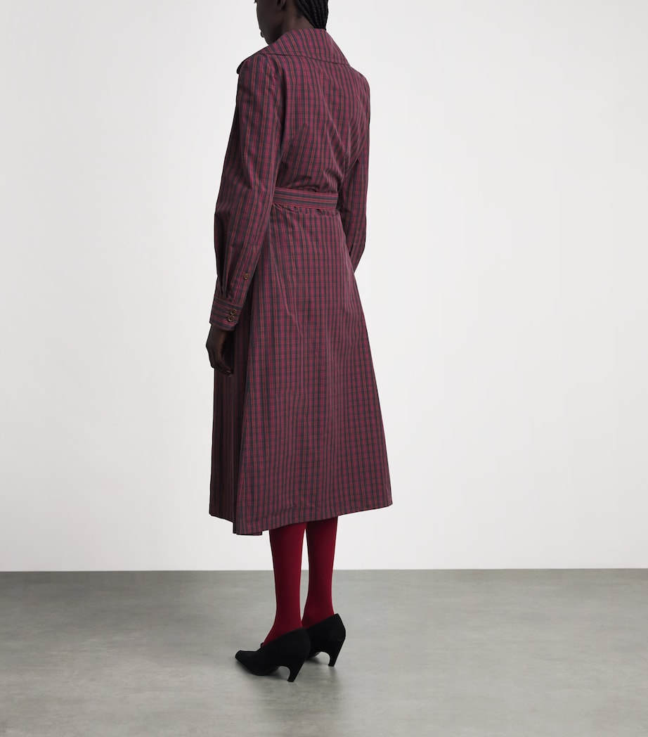 Vivienne Westwood Womens Cotton Tartan Liska Trench Coat Red/green/blue Image 5