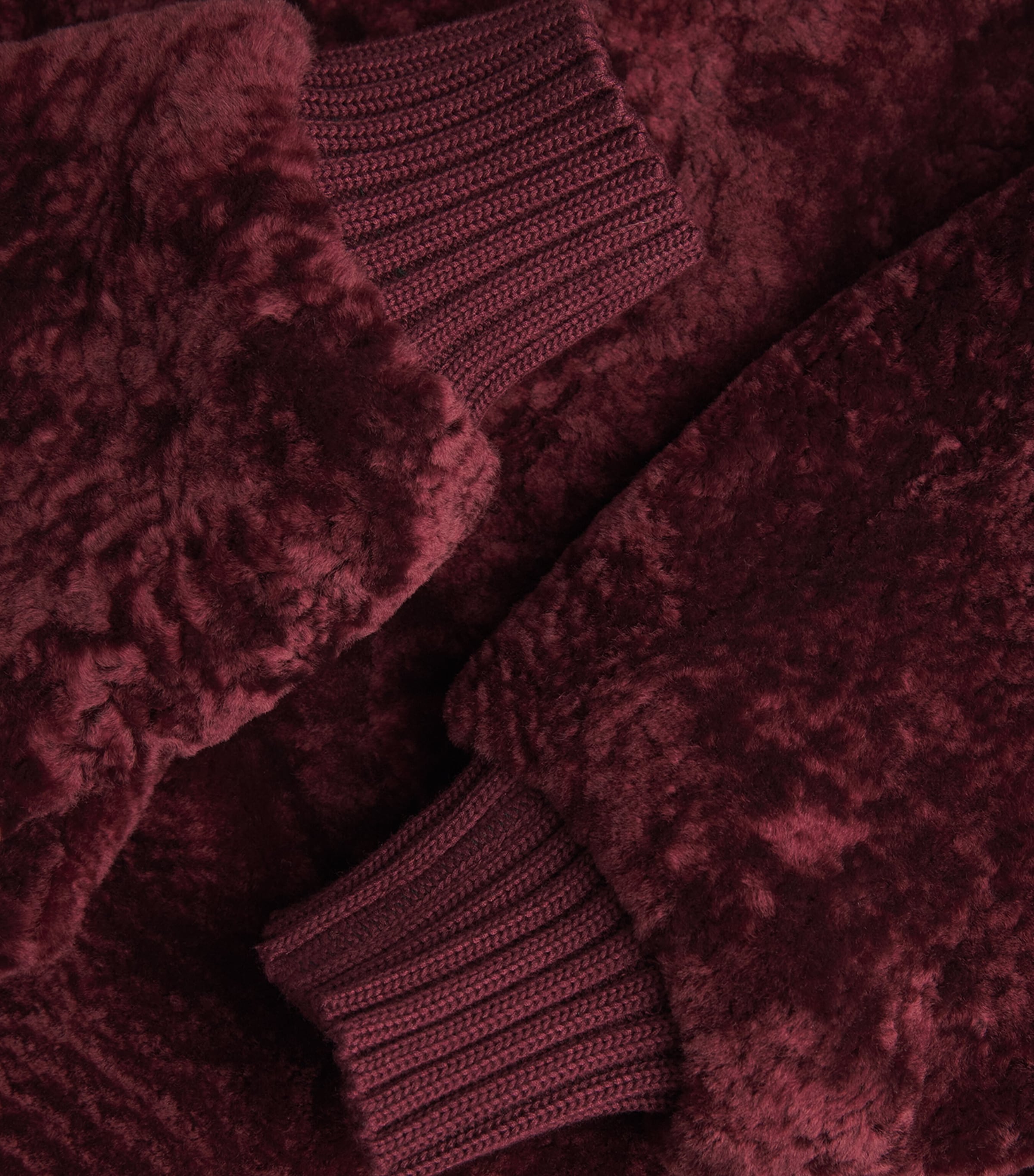 Shearling Alpes Bomber Jacket CHERRY Image 5