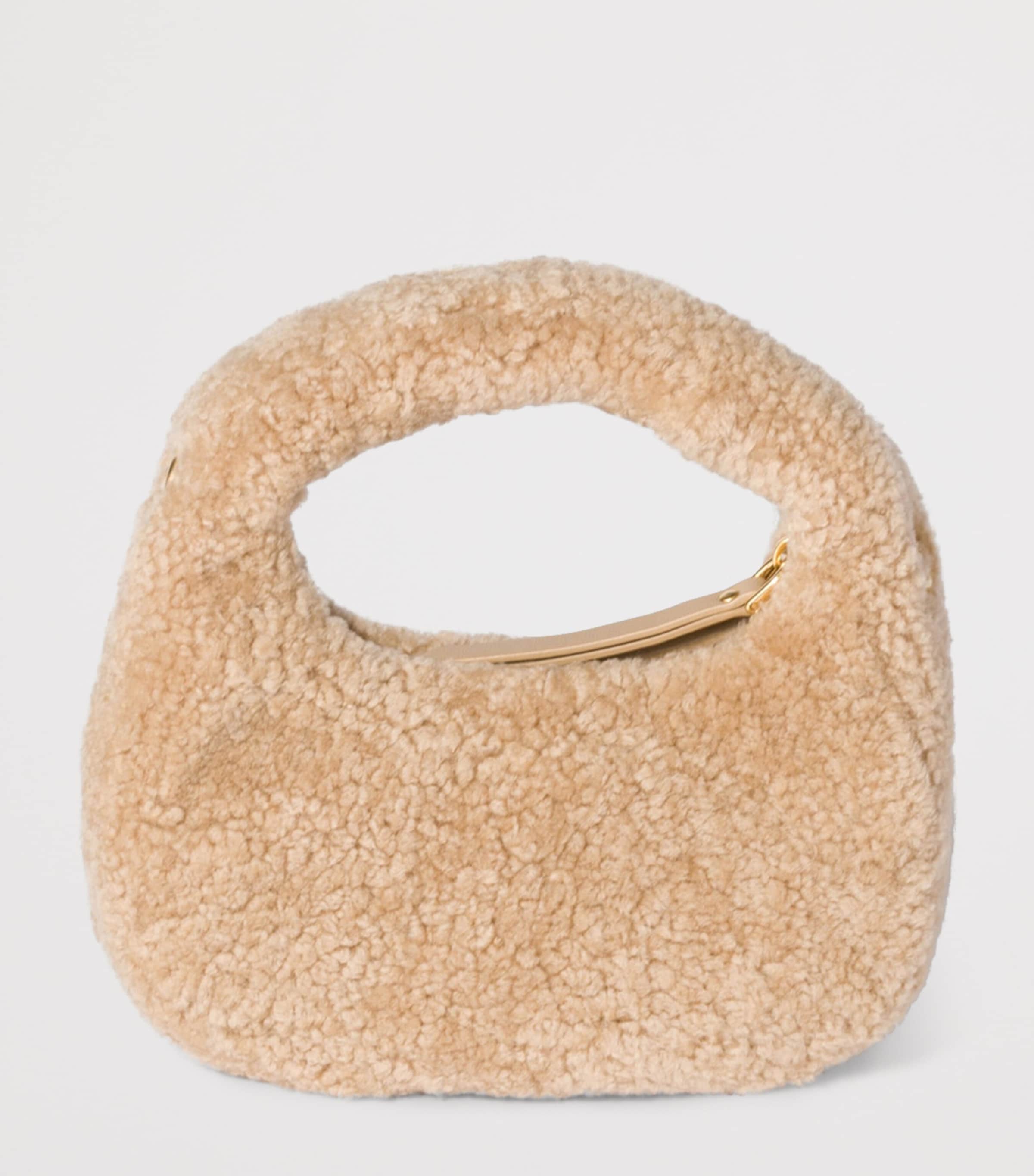 Mini Shearling Wander Top-Handle Bag F0036 Image 3