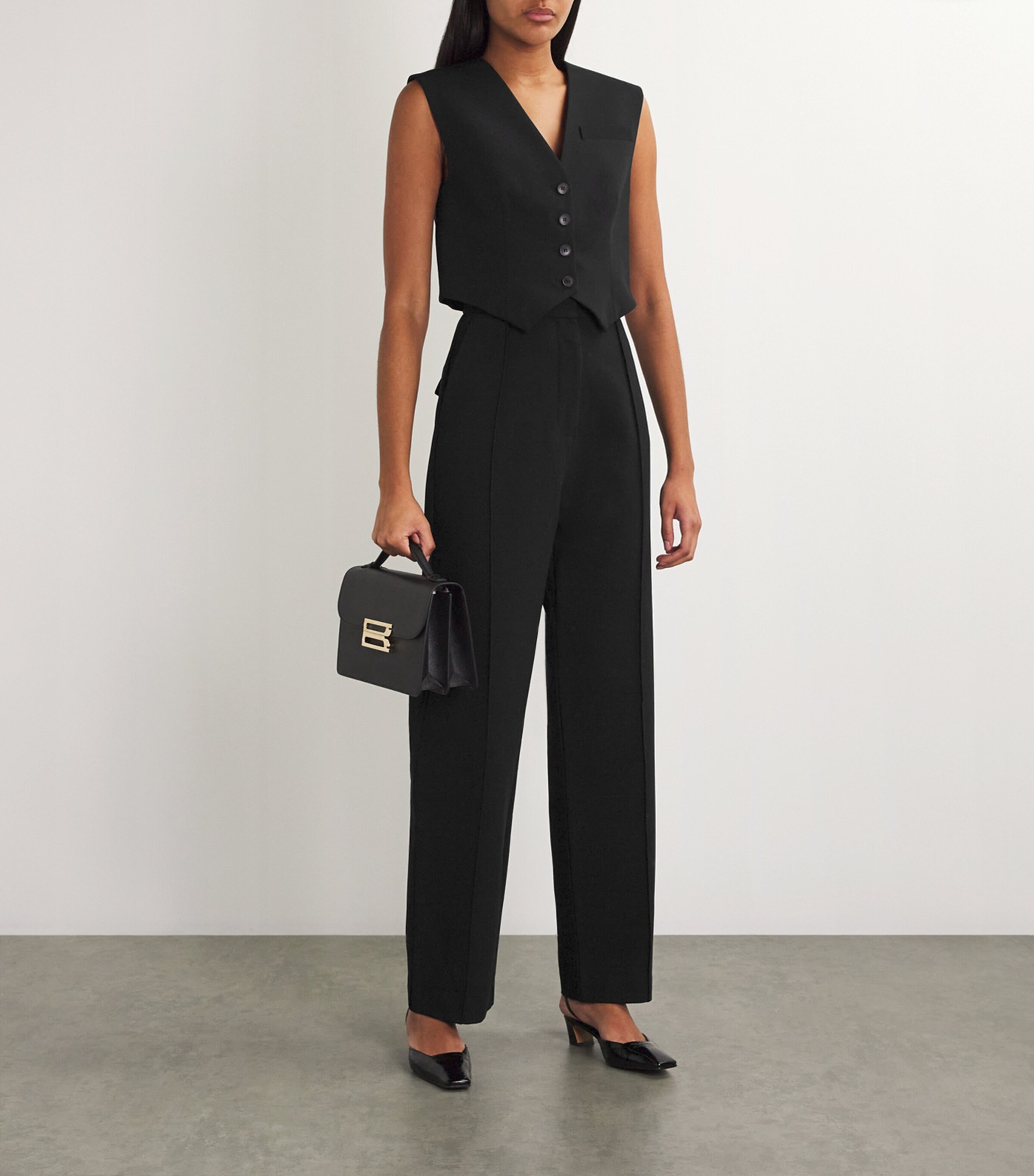 Helm Tailored Trousers DBLKBLACK Image 2