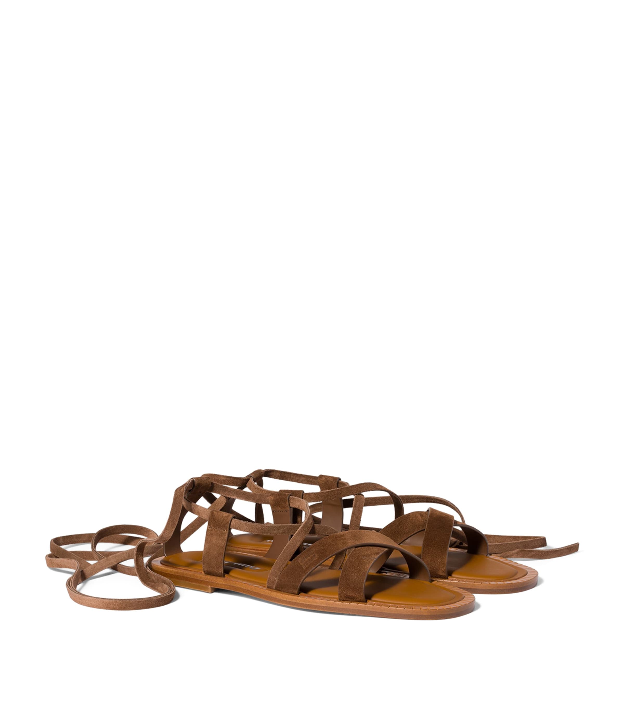 Miu Miu Suede Gladiator Sandals Brown Image 1