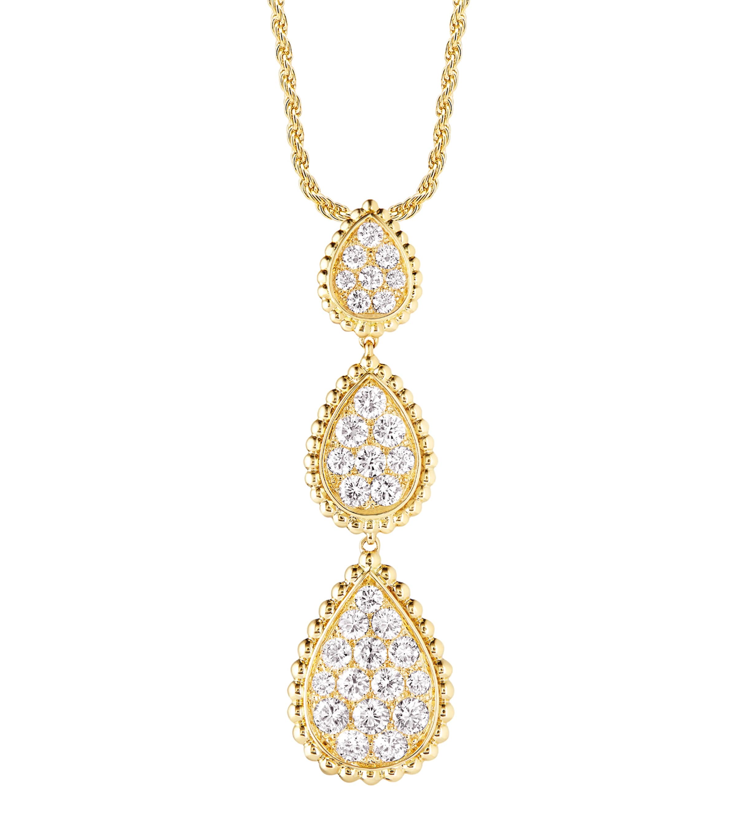 Yellow Gold and Diamond Serpent Bohème Three Motifs Necklace GOLD Image 3