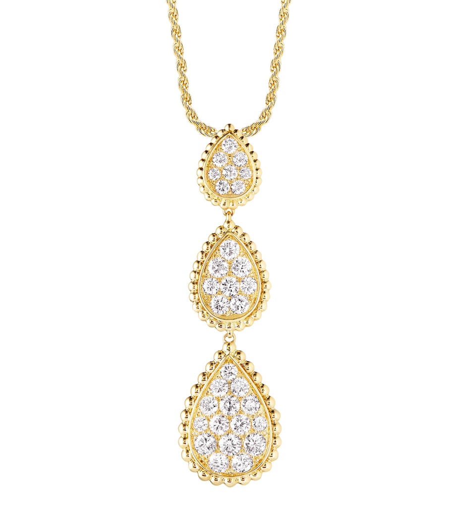 Yellow Gold and Diamond Serpent Bohème Three Motifs Necklace GOLD Image 3